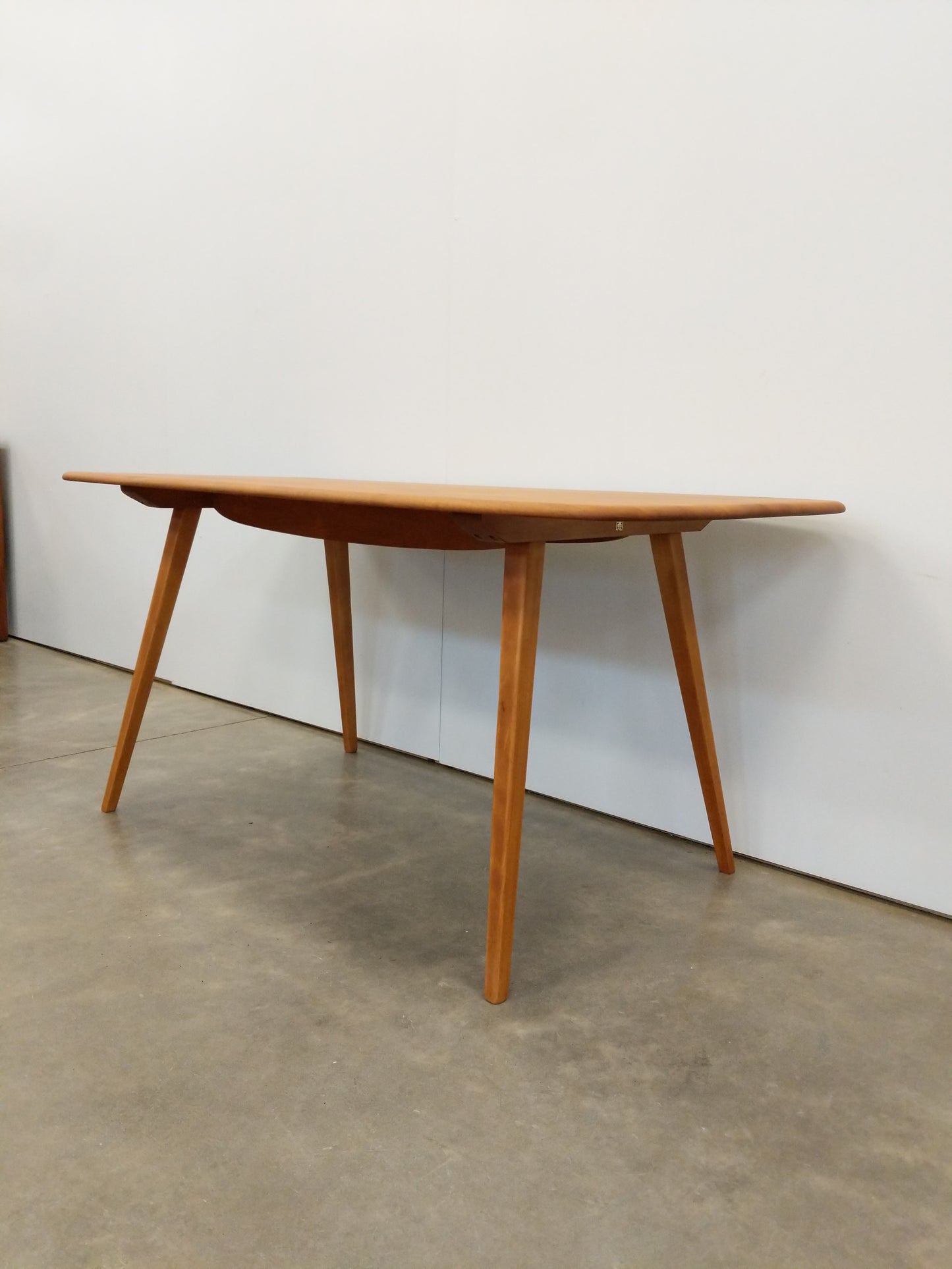 Vintage Ercol Mid Century Modern Plank Dining Table