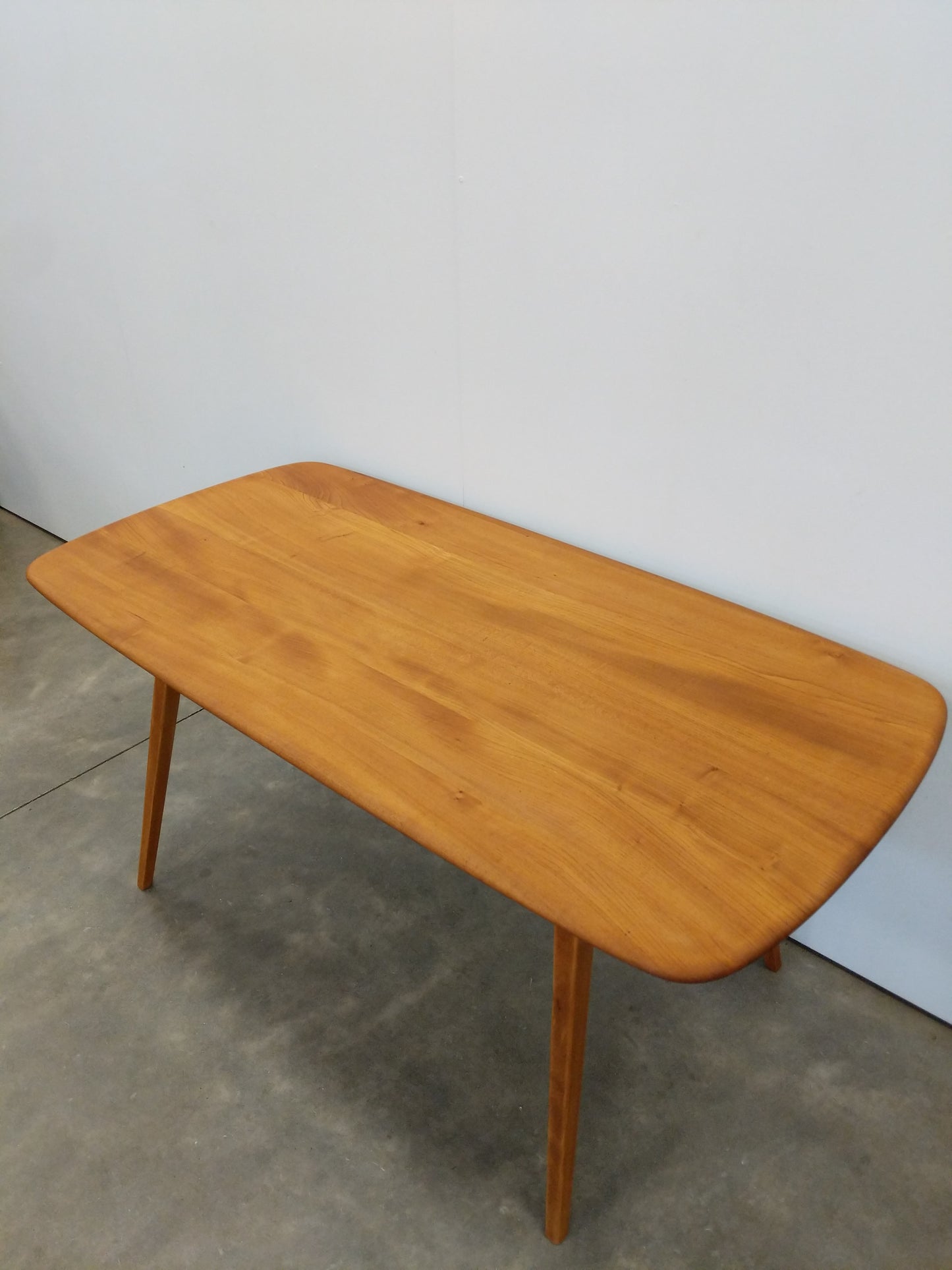 Vintage Ercol Mid Century Modern Plank Dining Table