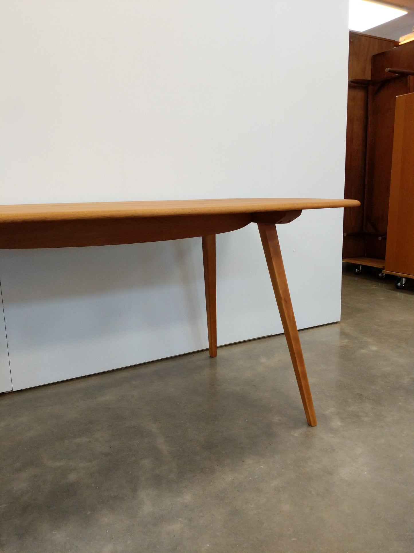 Vintage Ercol Mid Century Modern Plank Dining Table