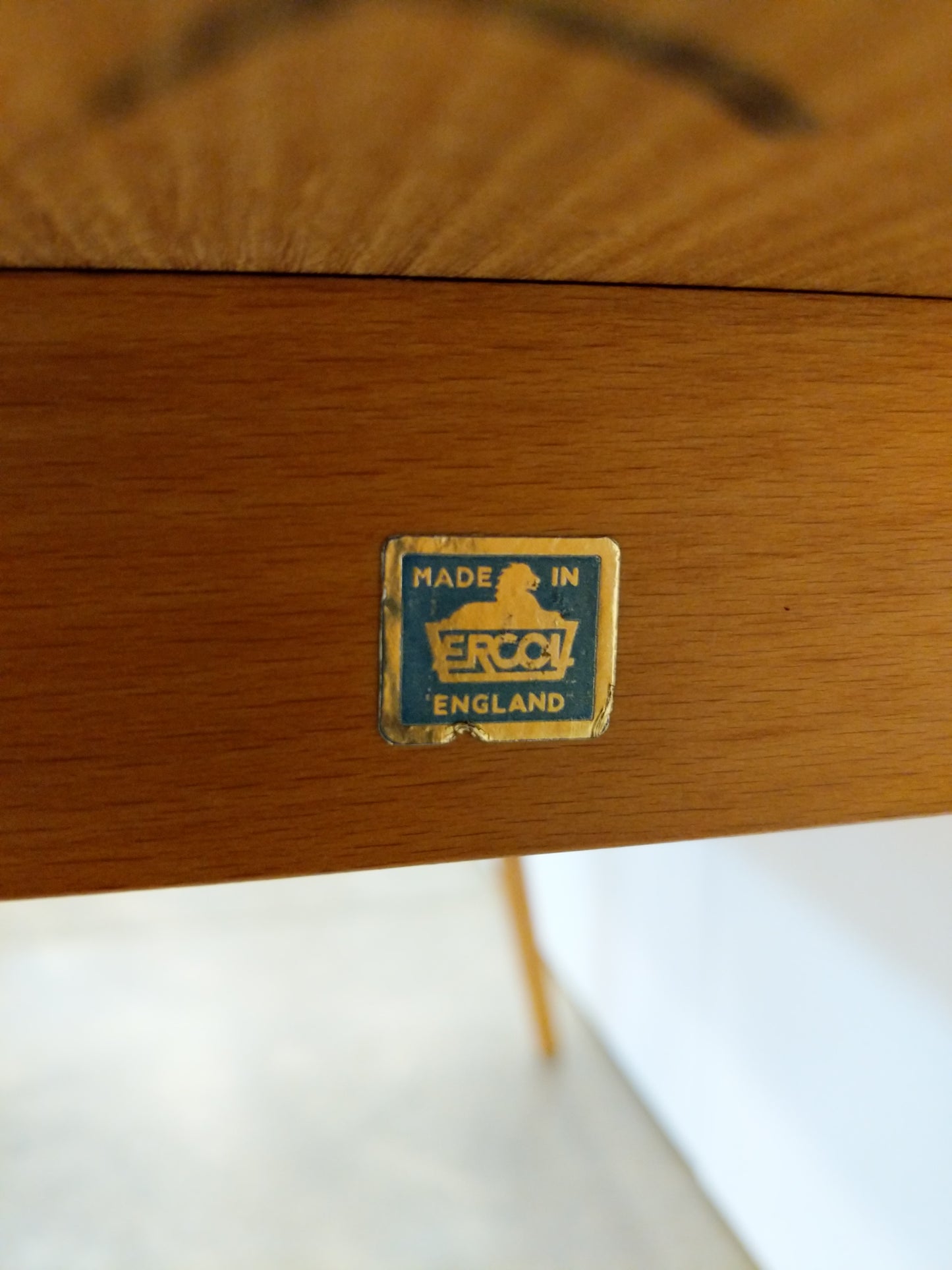 Vintage Ercol Mid Century Modern Plank Dining Table
