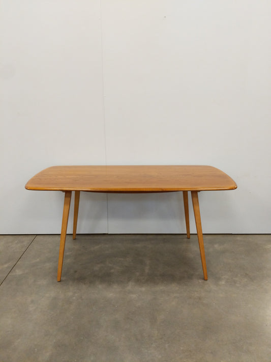 Vintage Ercol Mid Century Modern Plank Dining Table