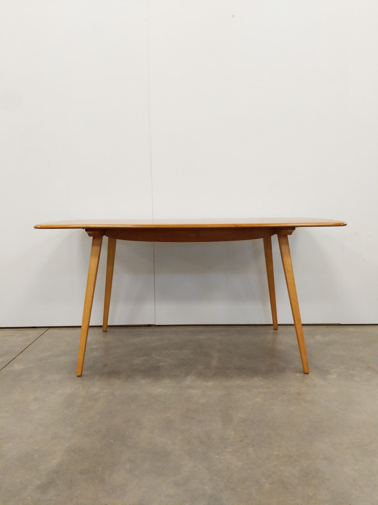 Vintage Ercol Mid Century Modern Plank Dining Table