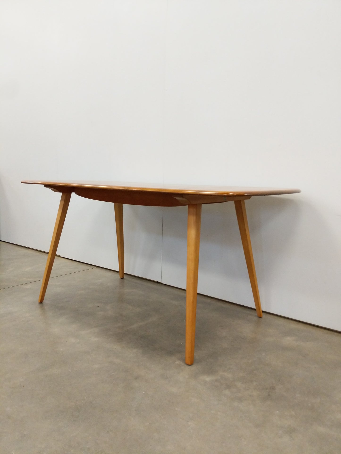 Vintage Ercol Mid Century Modern Plank Dining Table