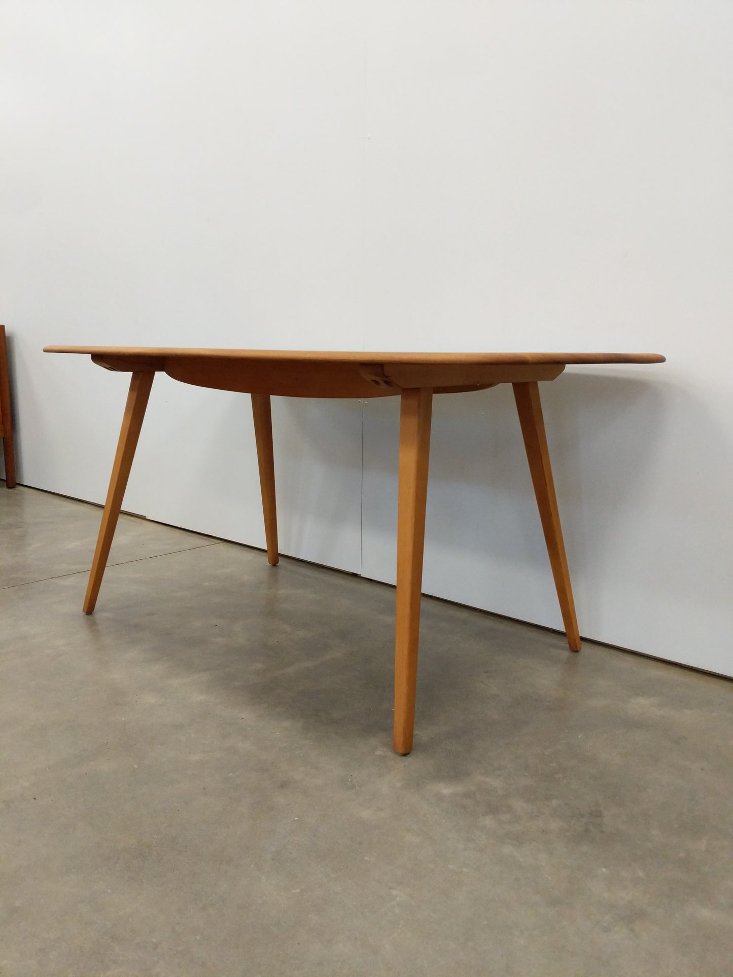 Vintage Ercol Mid Century Modern Plank Dining Table
