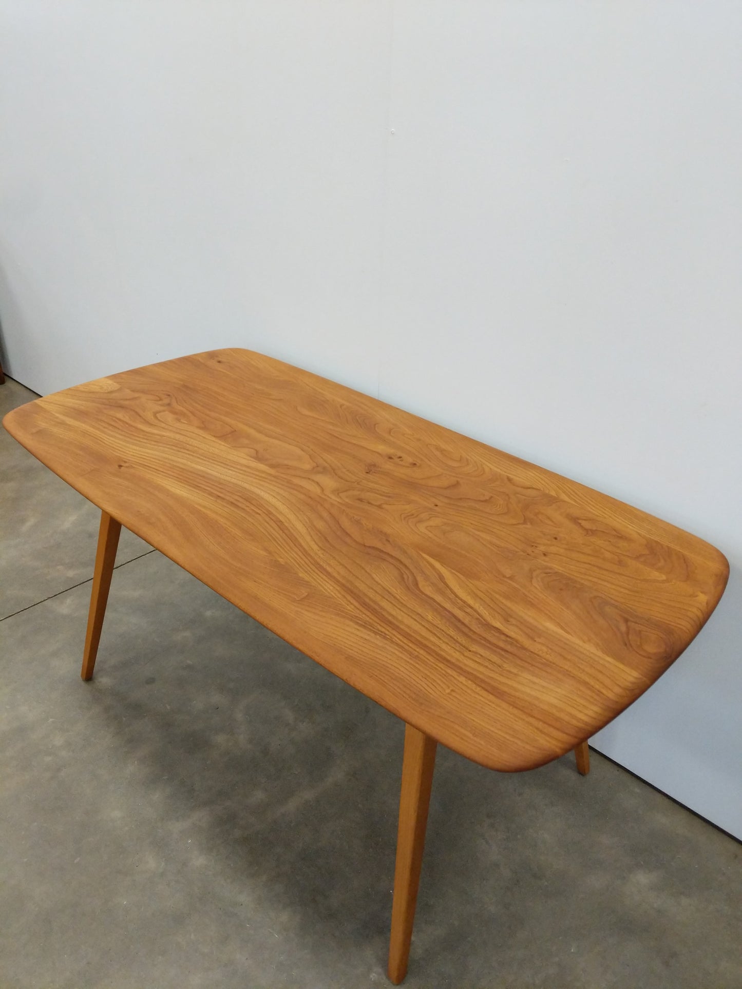 Vintage Ercol Mid Century Modern Plank Dining Table