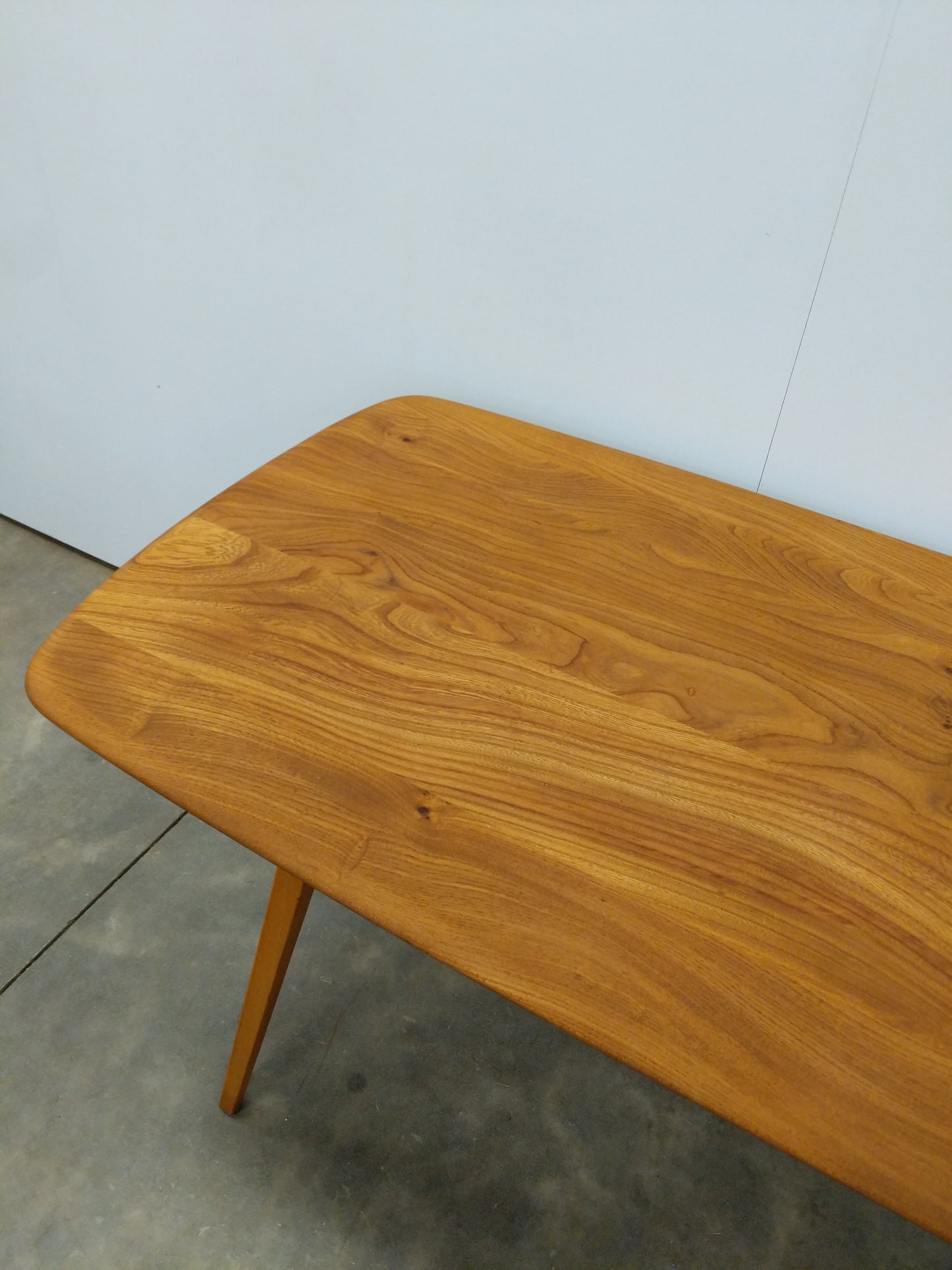 Vintage Ercol Mid Century Modern Plank Dining Table