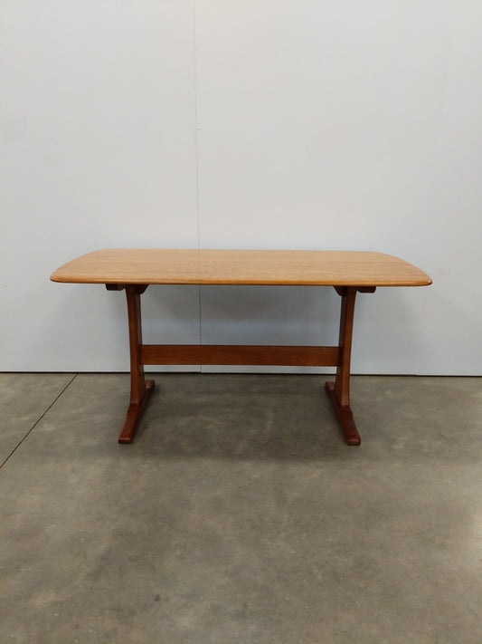 Vintage Mid Century Modern Plank Dining Table by Ercol