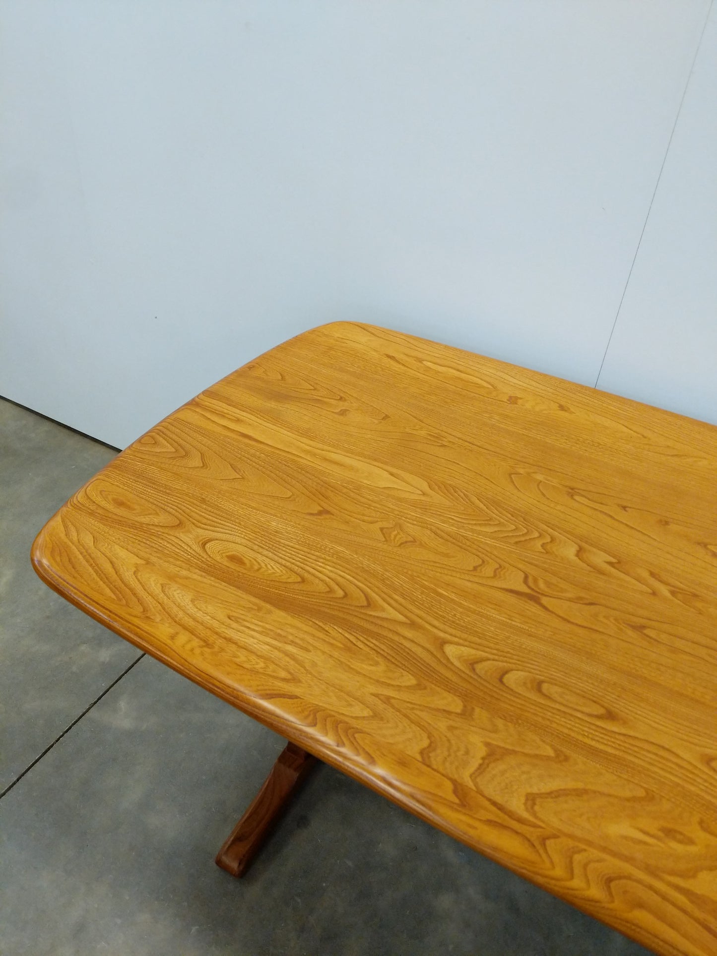 Vintage Mid Century Modern Plank Dining Table by Ercol