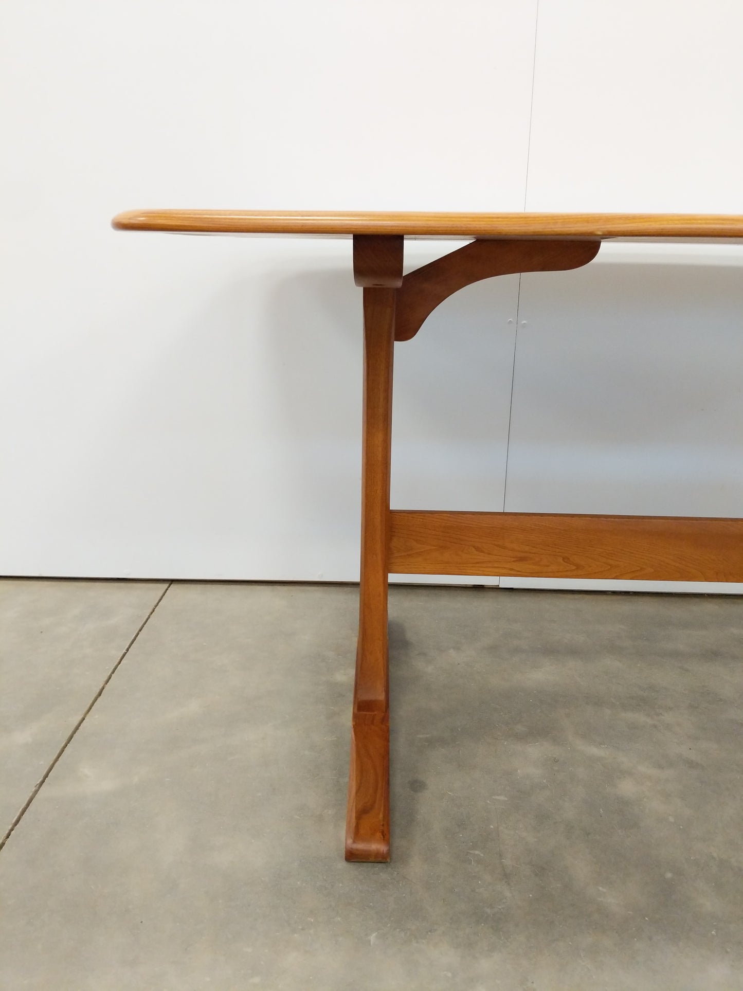 Vintage Mid Century Modern Plank Dining Table by Ercol