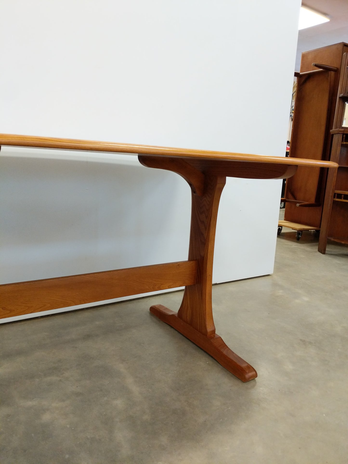 Vintage Mid Century Modern Plank Dining Table by Ercol
