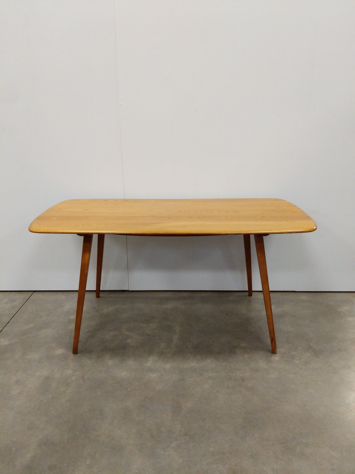 Vintage Ercol Mid Century Modern Plank Dining Table