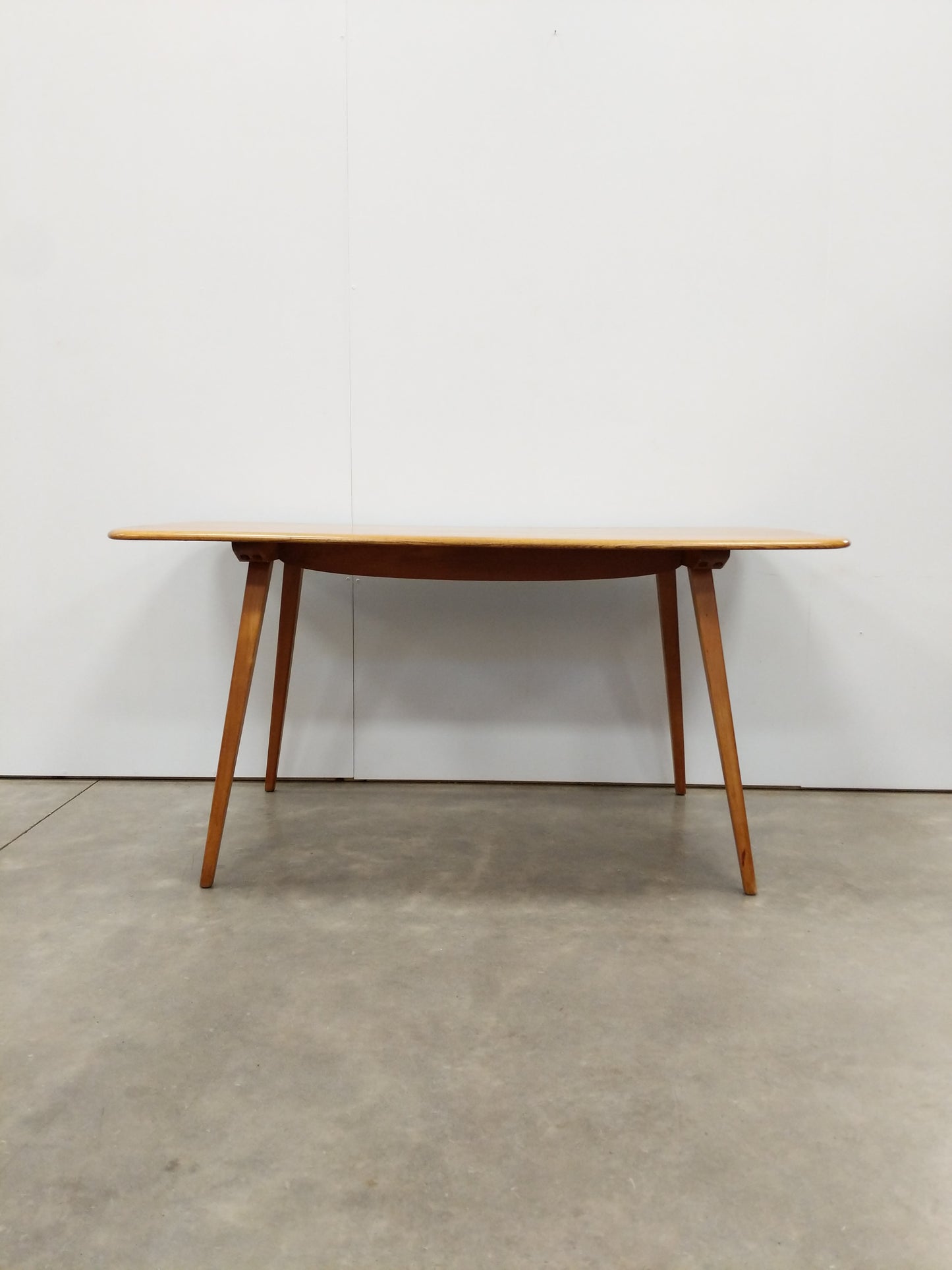 Vintage Ercol Mid Century Modern Plank Dining Table