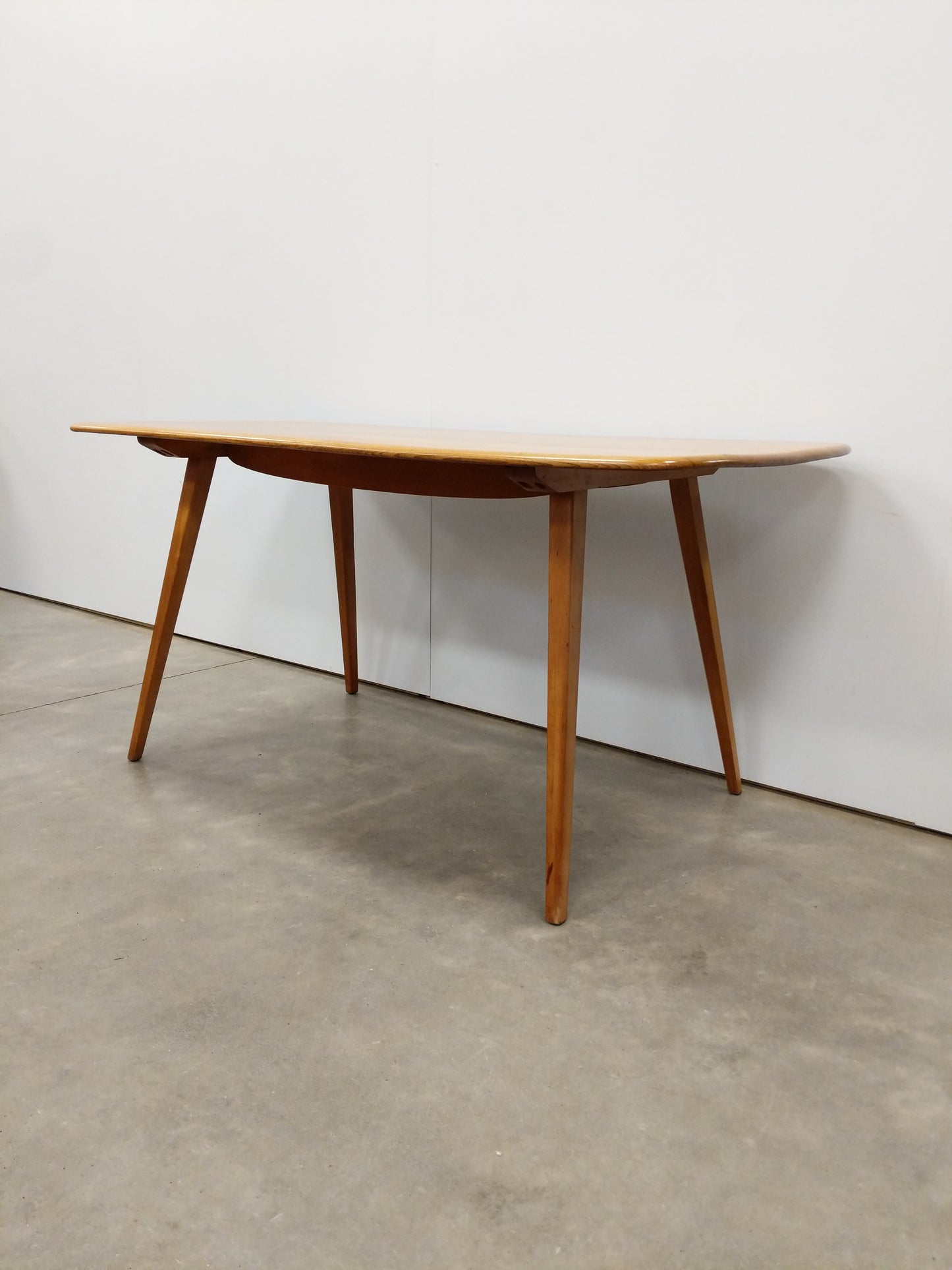 Vintage Ercol Mid Century Modern Plank Dining Table