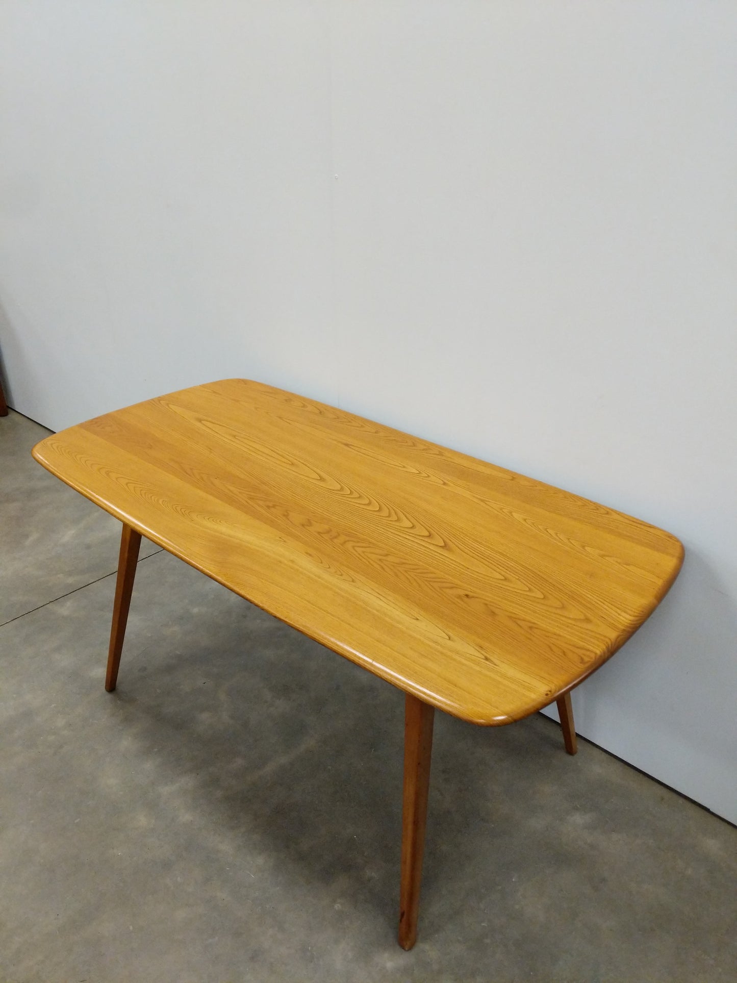 Vintage Ercol Mid Century Modern Plank Dining Table