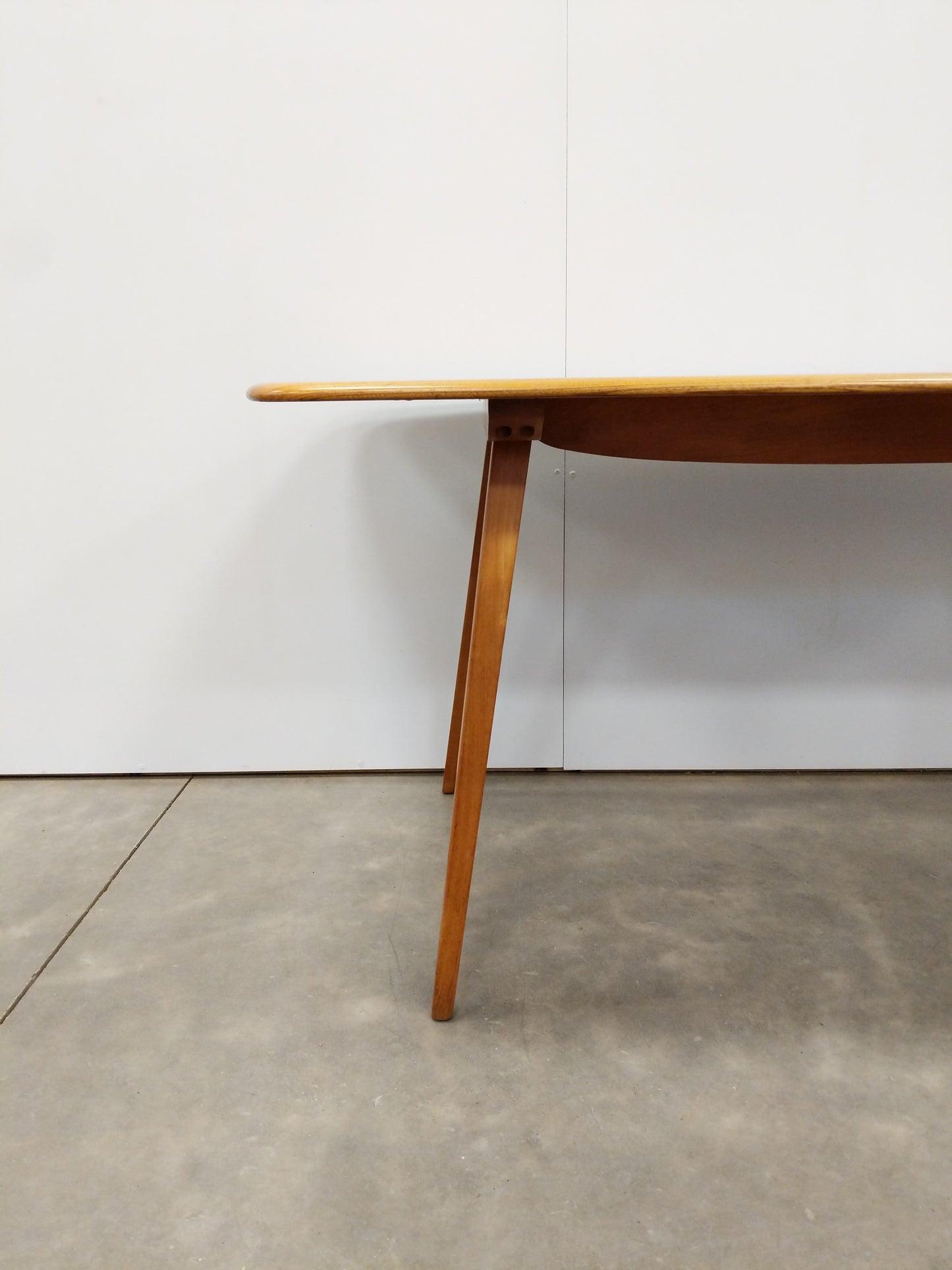 Vintage Ercol Mid Century Modern Plank Dining Table
