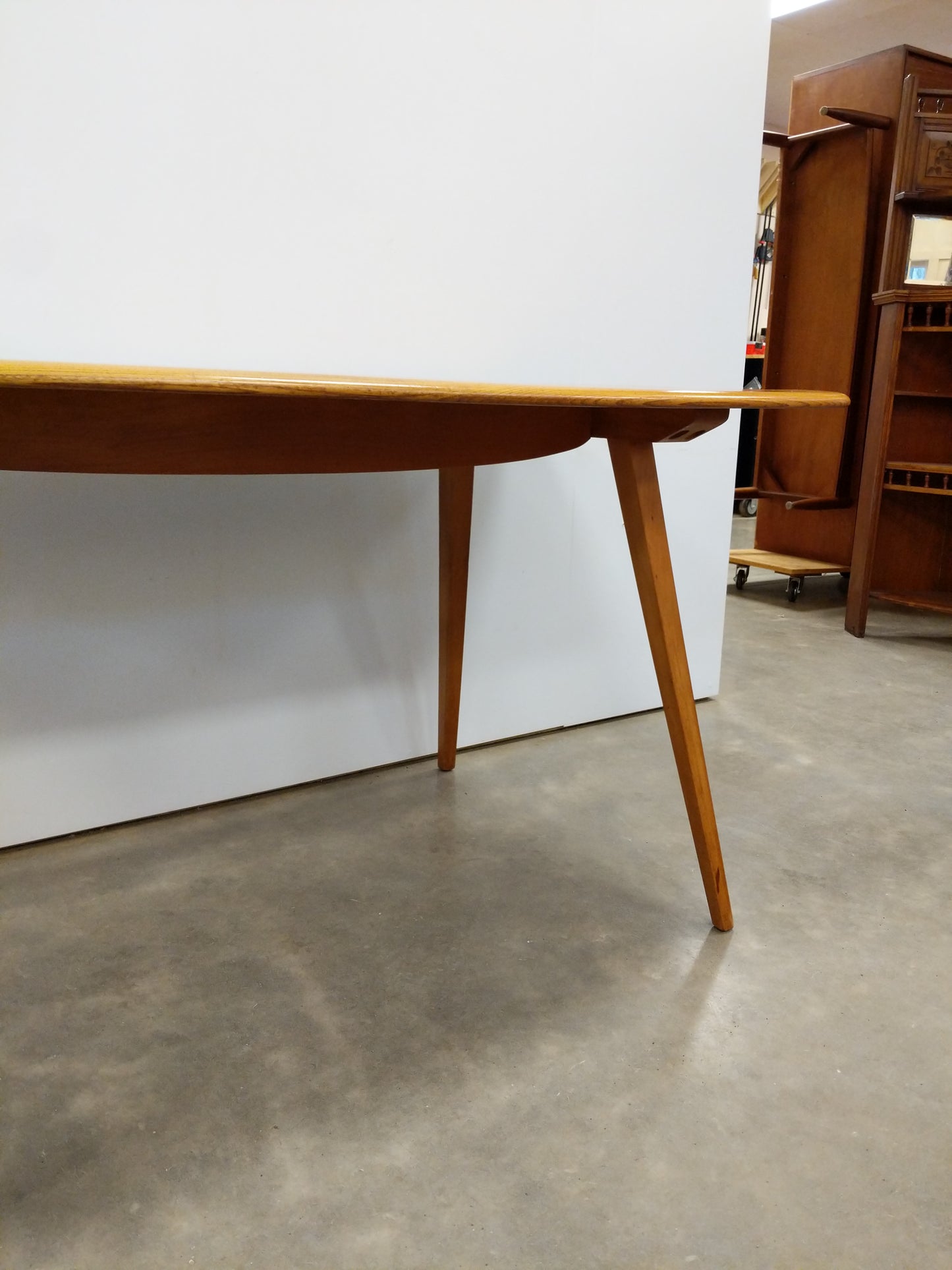 Vintage Ercol Mid Century Modern Plank Dining Table