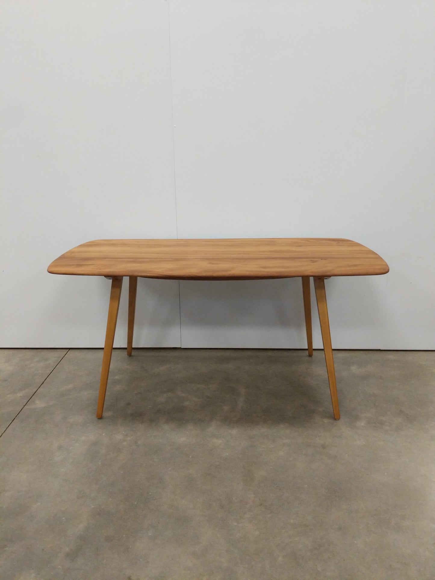 Vintage Ercol Mid Century Modern Plank Dining Table