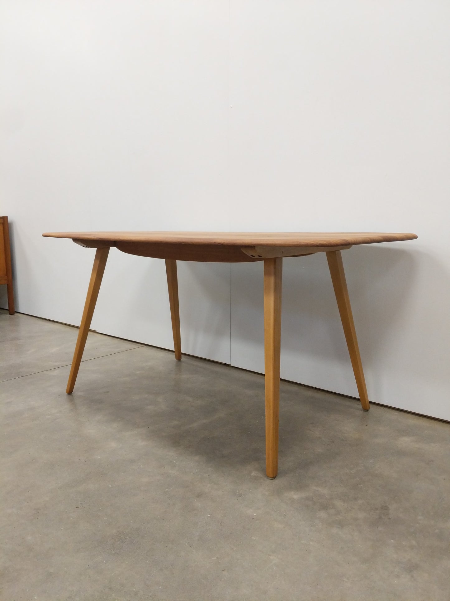 Vintage Ercol Mid Century Modern Plank Dining Table