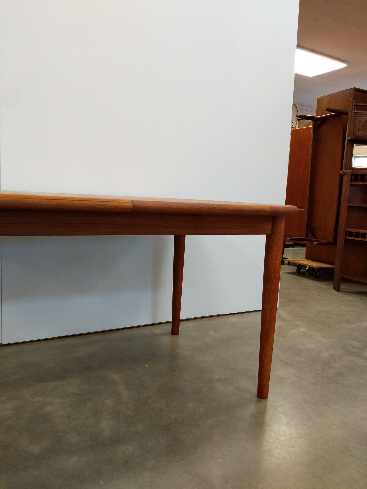 Vintage Mid Century Modern Teak Extendable Dining Table