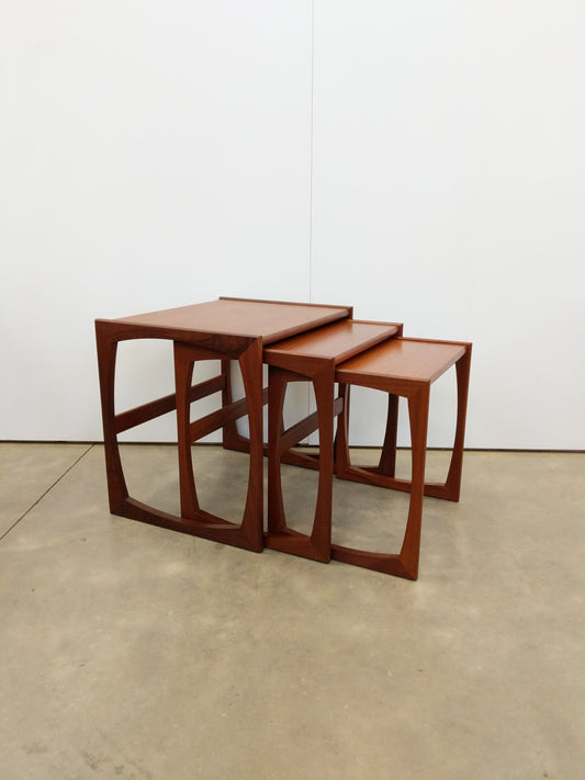 Set of Vintage Mid Century Modern Teak Nesting Tables by G Plan