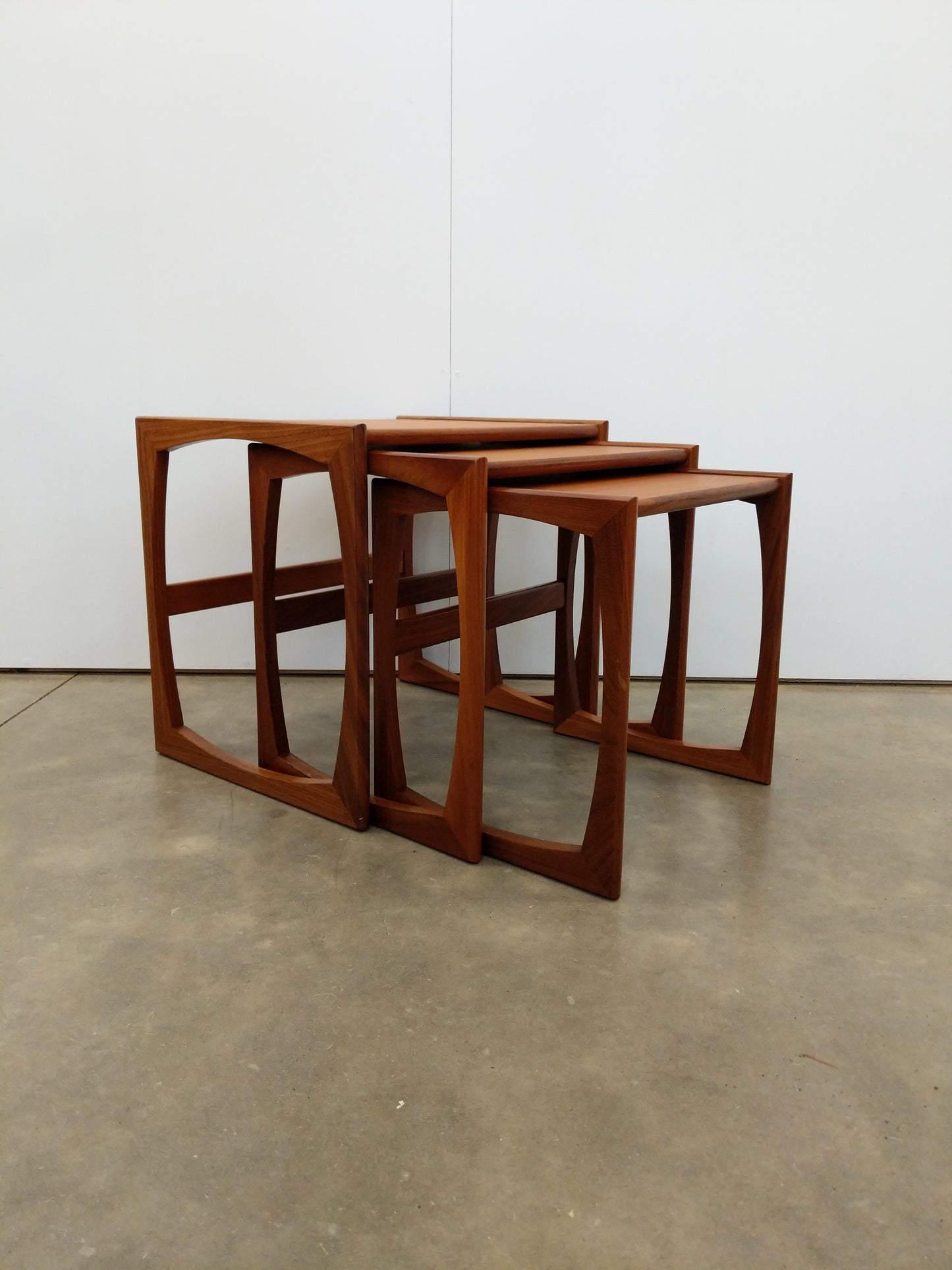 Set of Vintage Mid Century Modern Teak Nesting Tables by G Plan