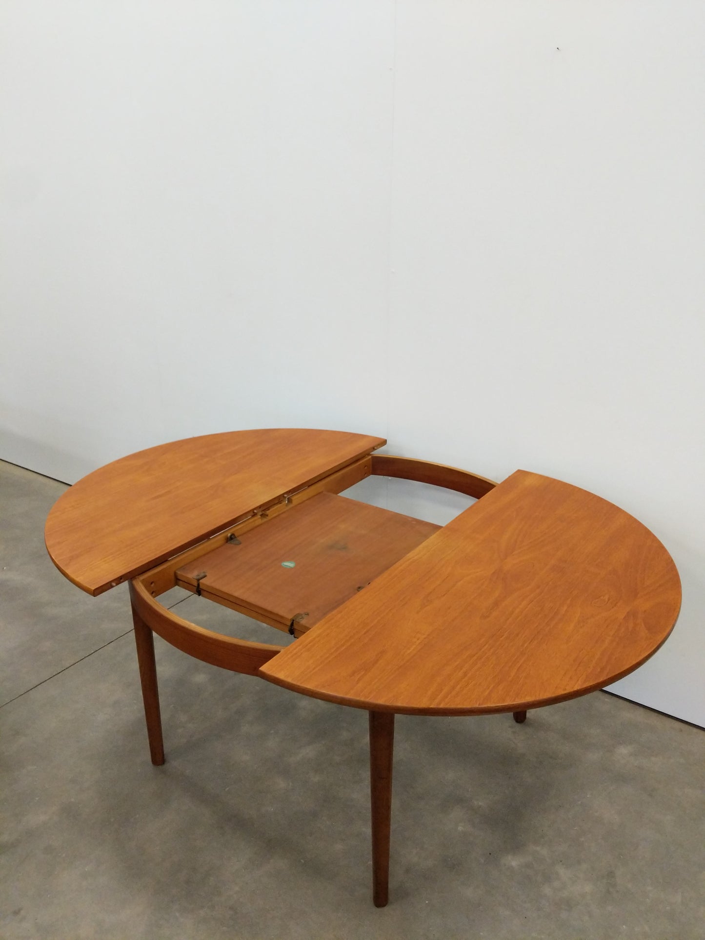 Vintage Mid Century Modern Teak Extendable Dining Table by Nathan