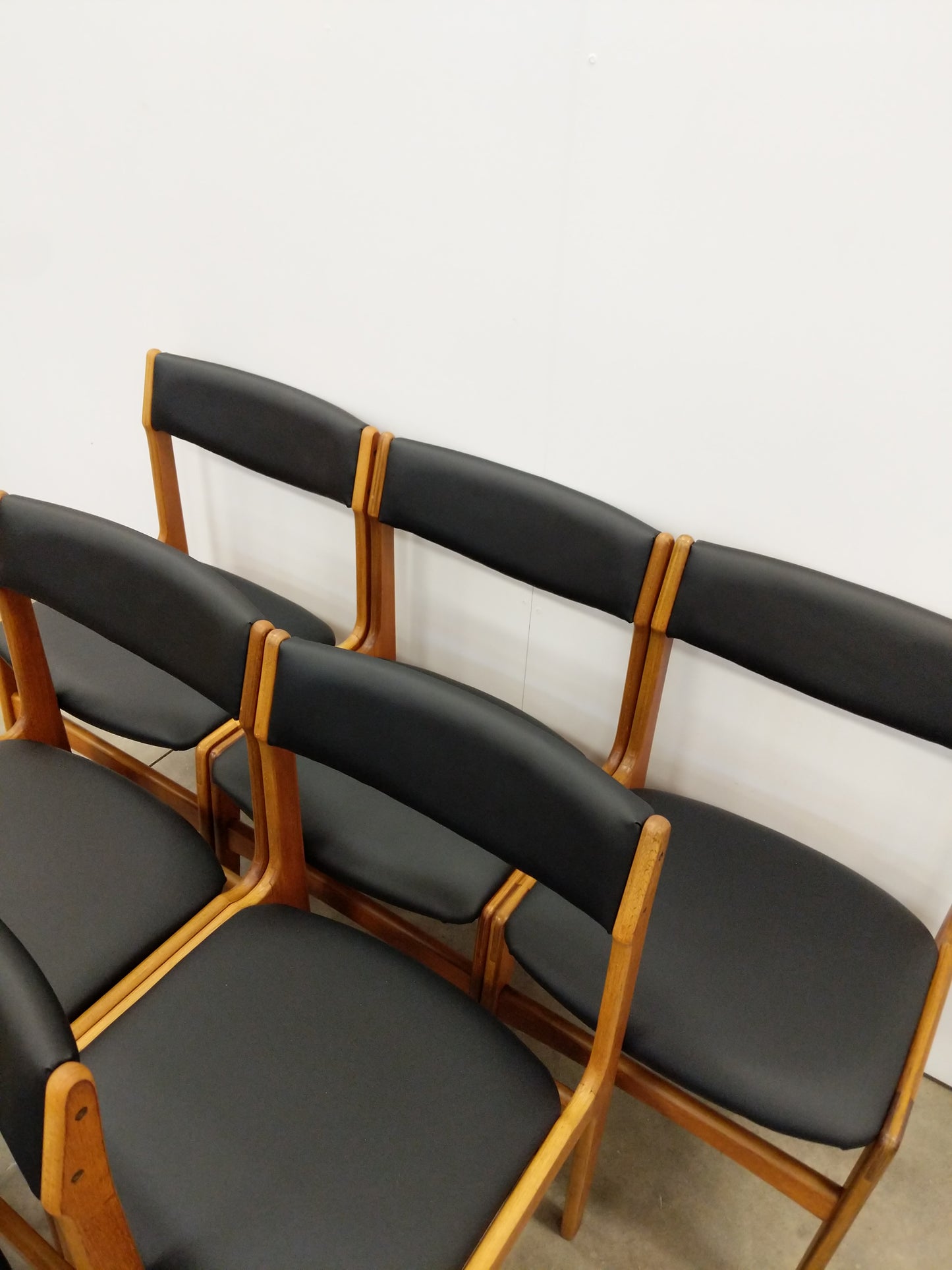Set of 6 Vintage Danish Modern Dining Chairs by Erik Buch