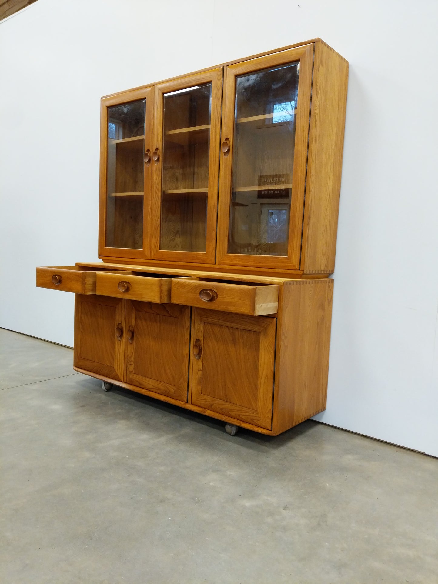 Vintage Sideboard / Hutch / China Cabinet by Ercol