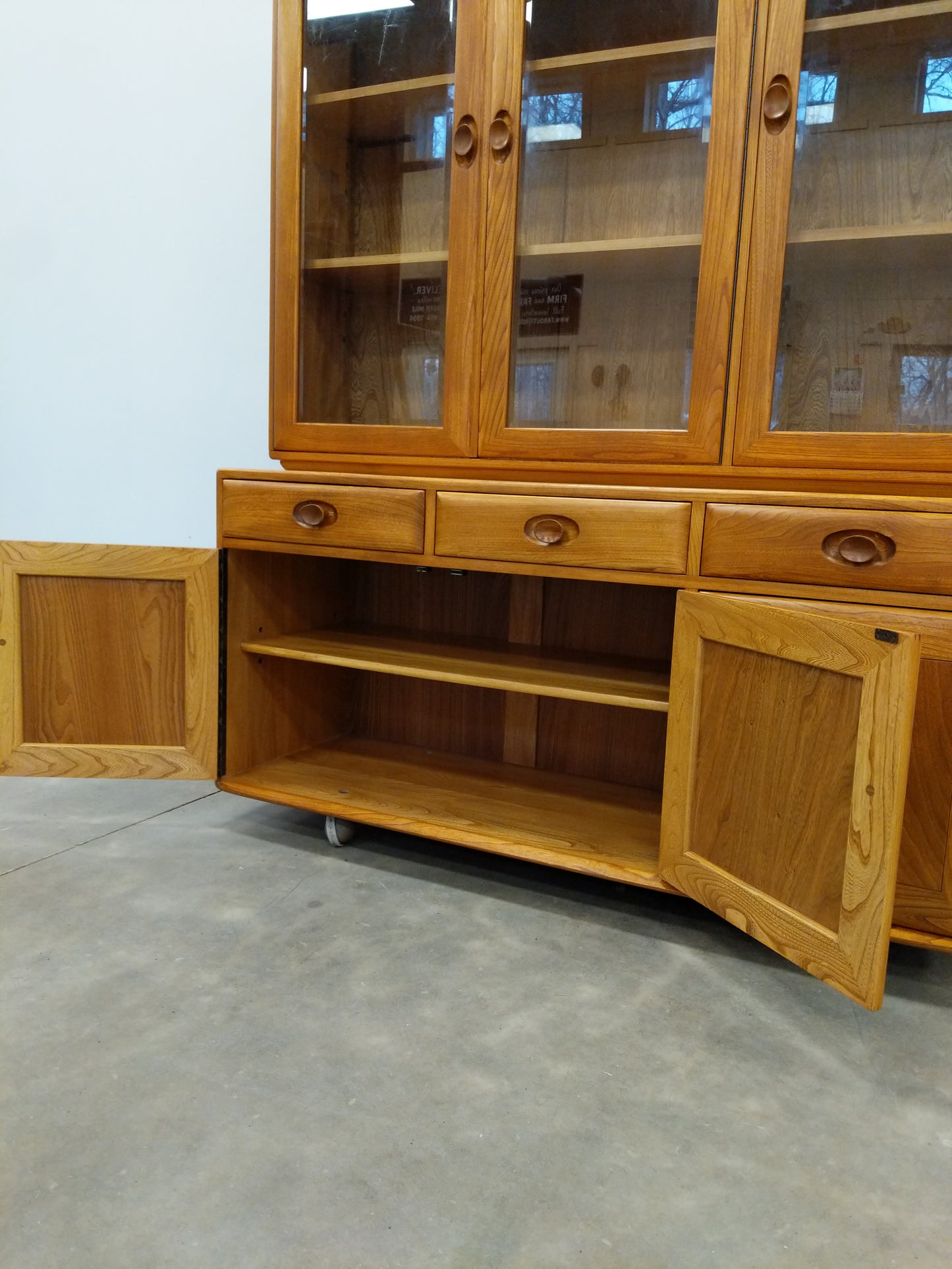 Vintage Sideboard / Hutch / China Cabinet by Ercol