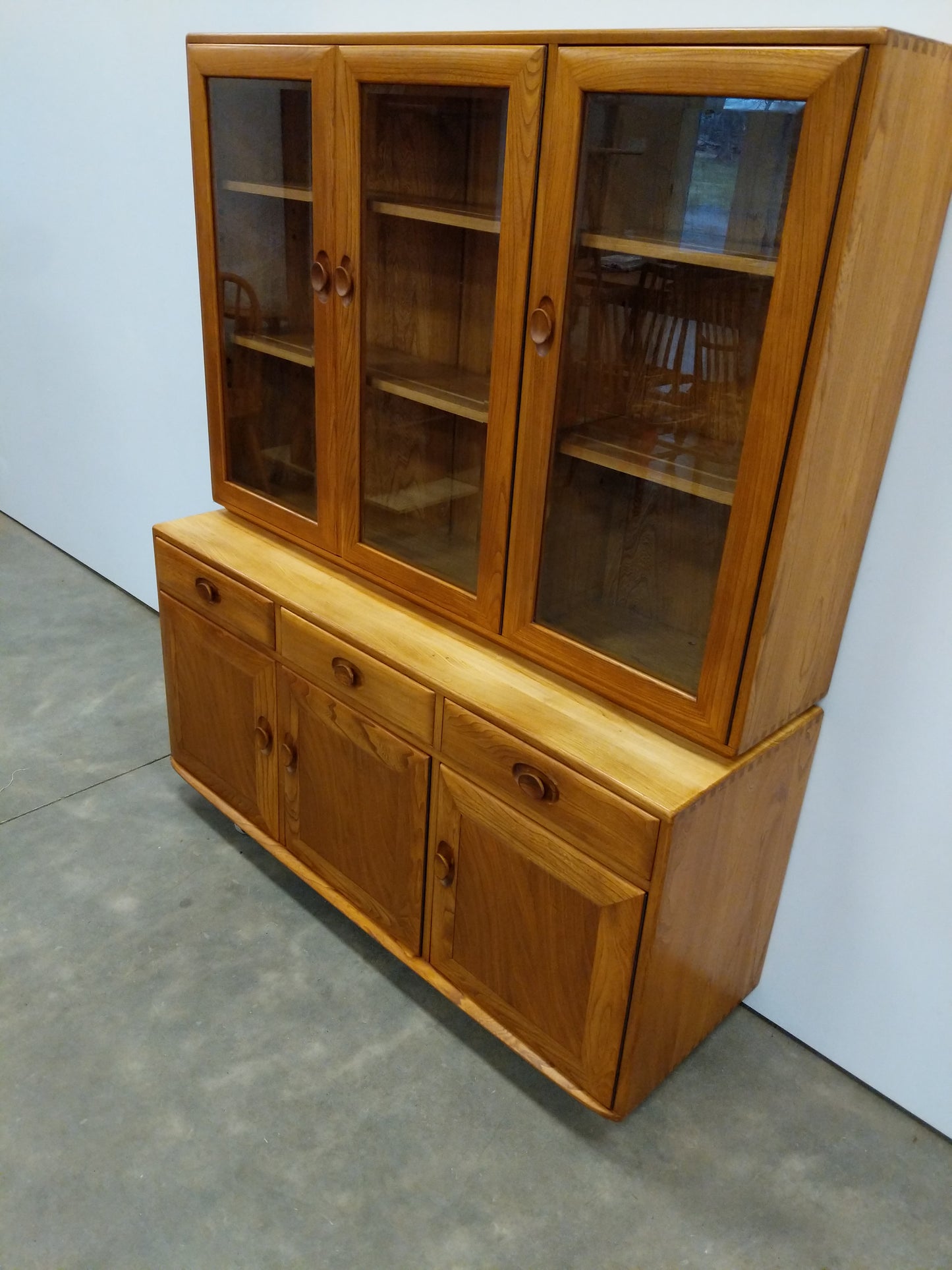 Vintage Sideboard / Hutch / China Cabinet by Ercol