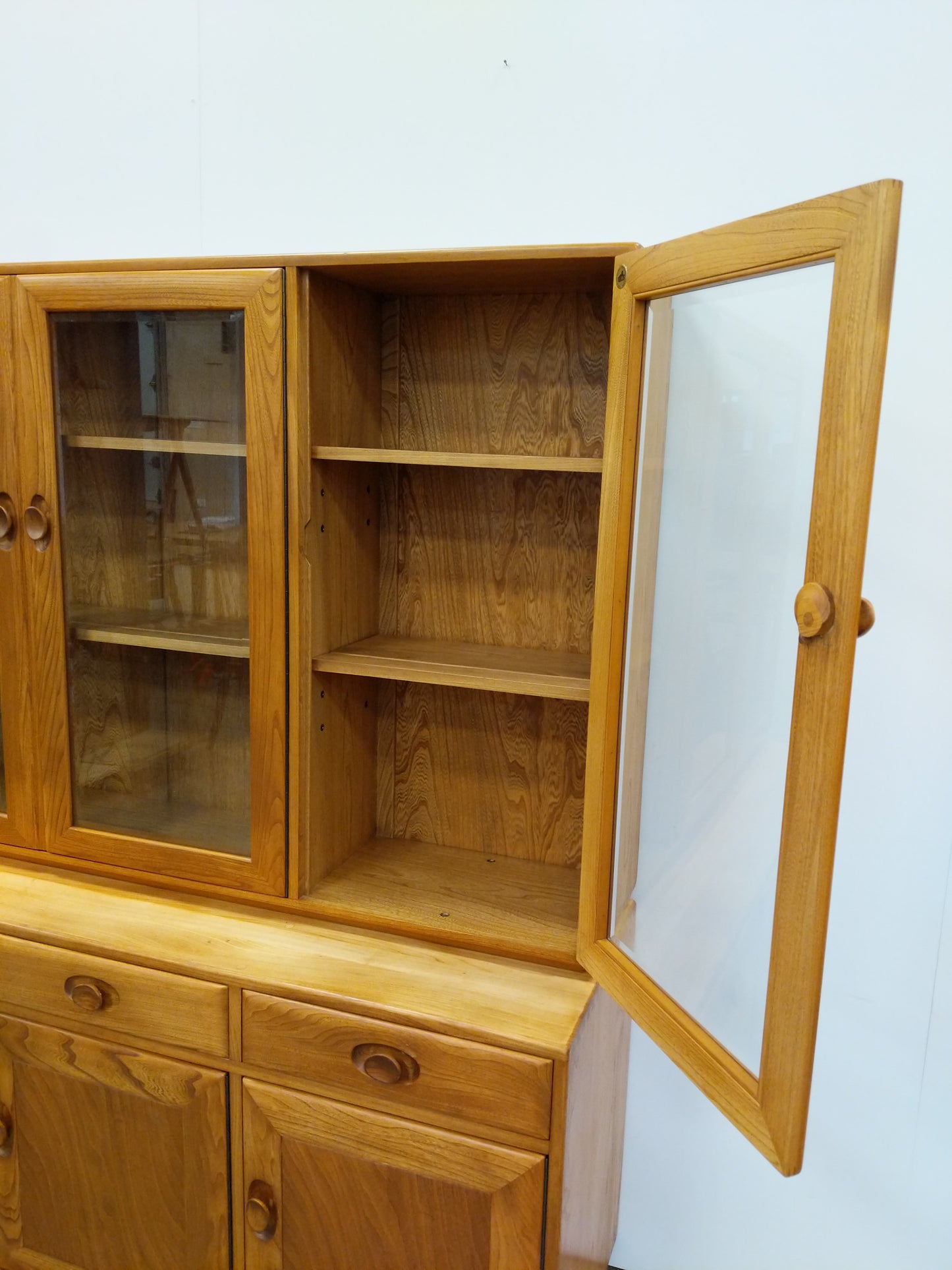 Vintage Sideboard / Hutch / China Cabinet by Ercol