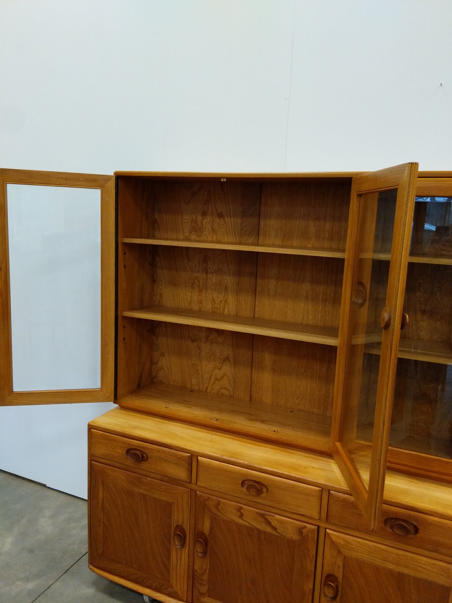 Vintage Sideboard / Hutch / China Cabinet by Ercol