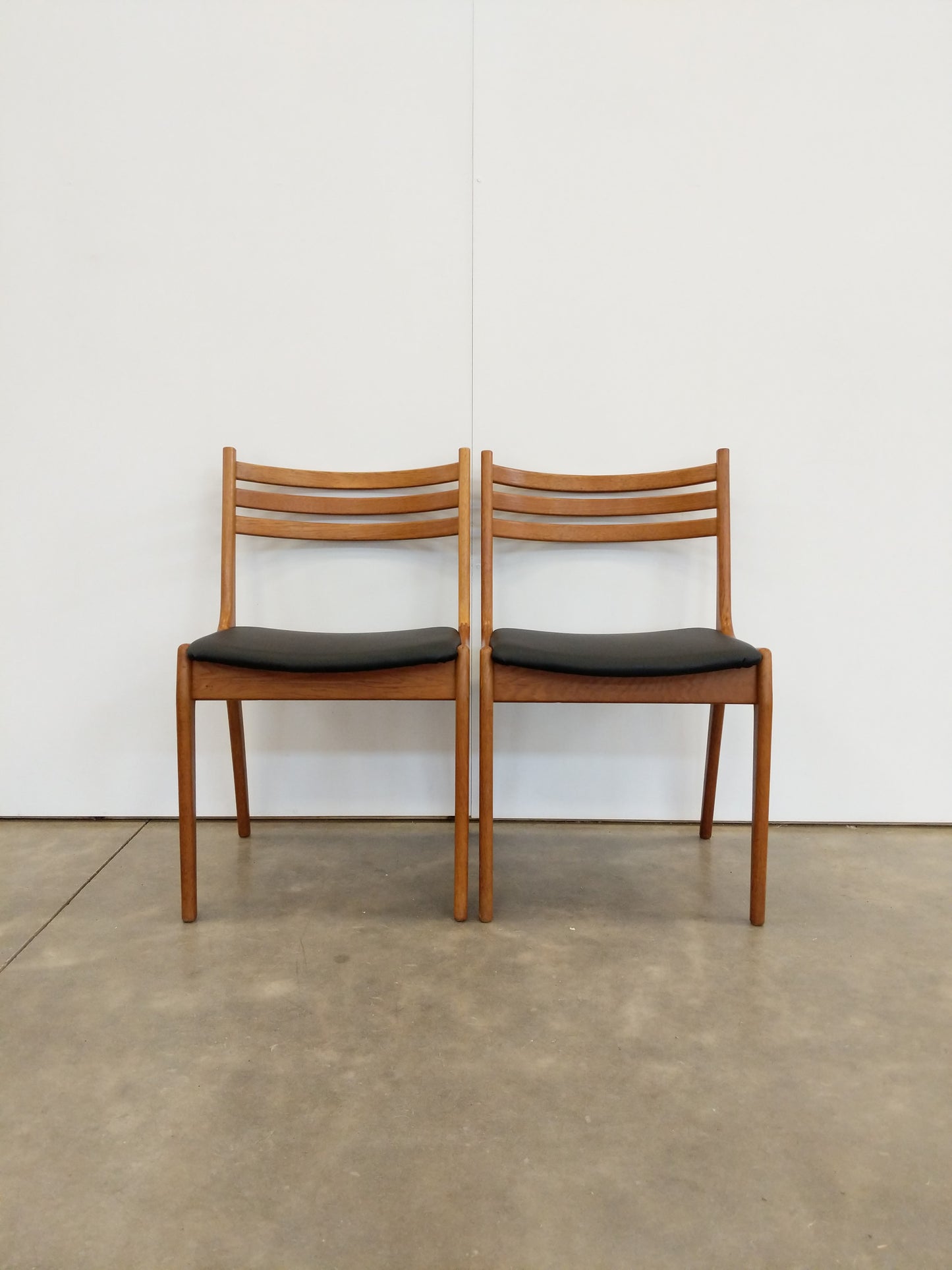 Pair of Vintage Danish Modern Oak Dining Chairs by Korup
