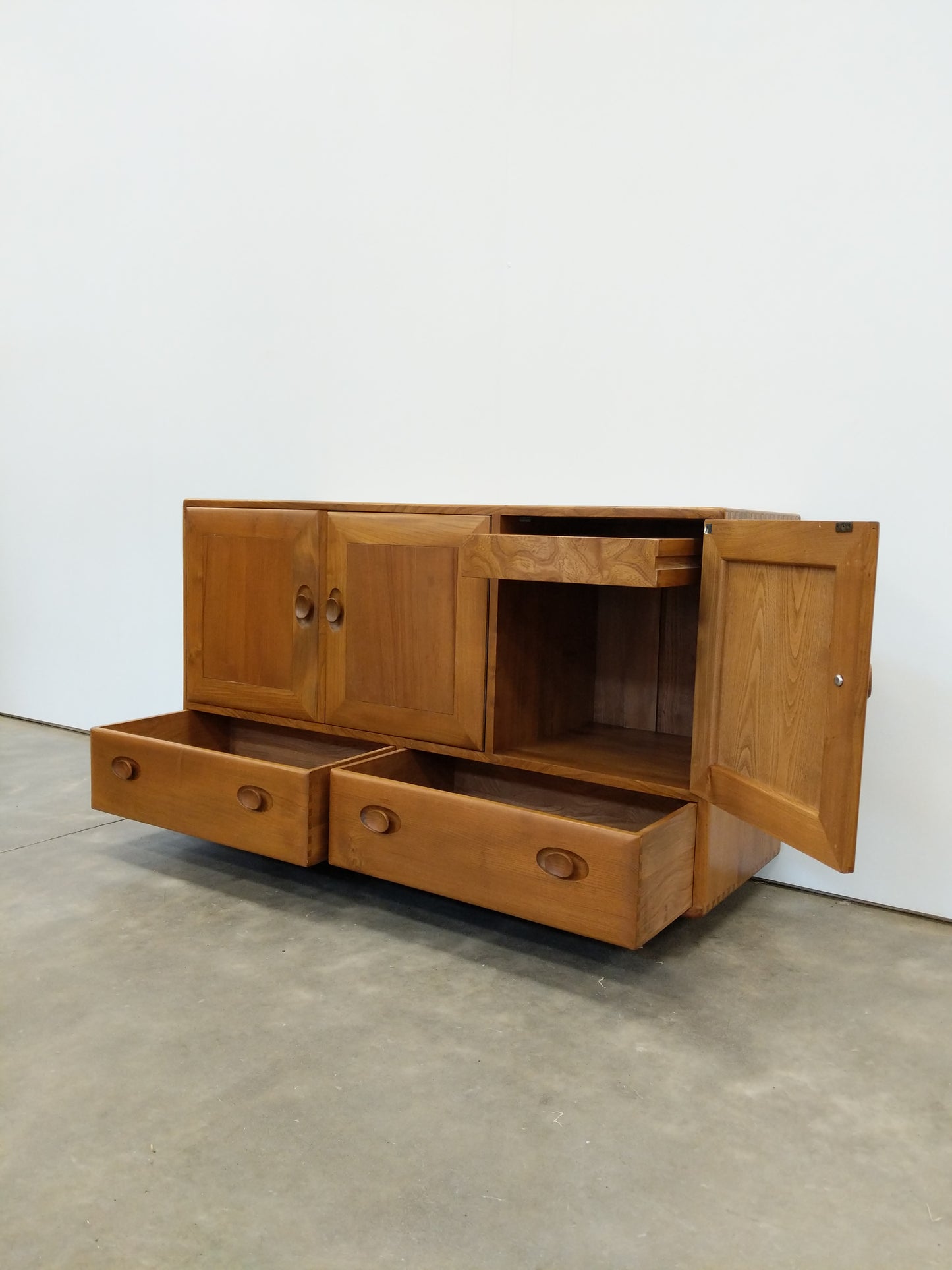 Vintage Mid Century Modern Credenza / Sideboard by Ercol