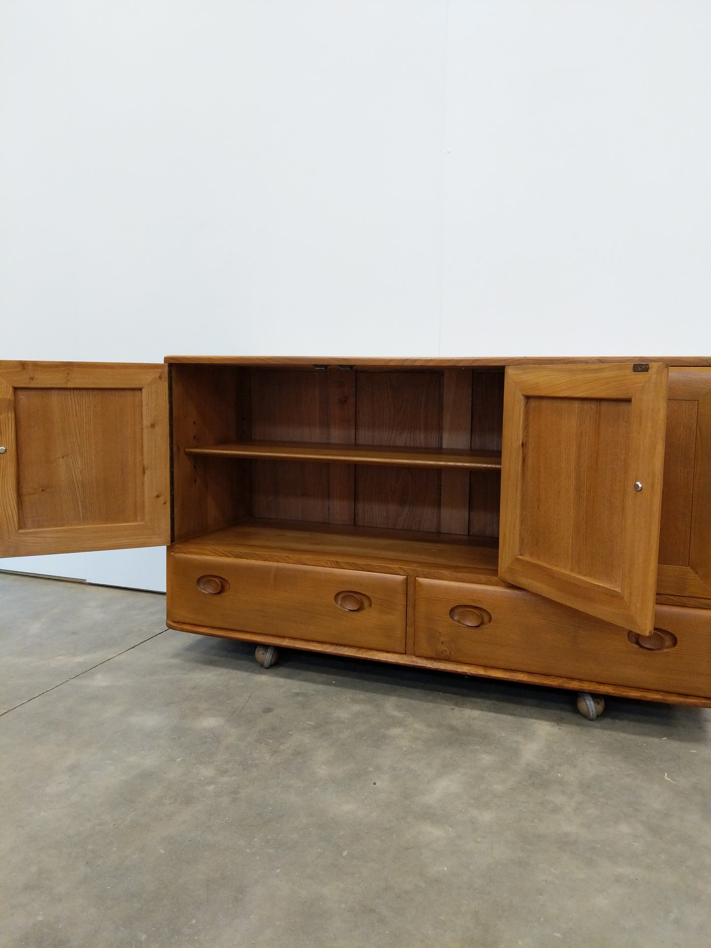 Vintage Mid Century Modern Credenza / Sideboard by Ercol