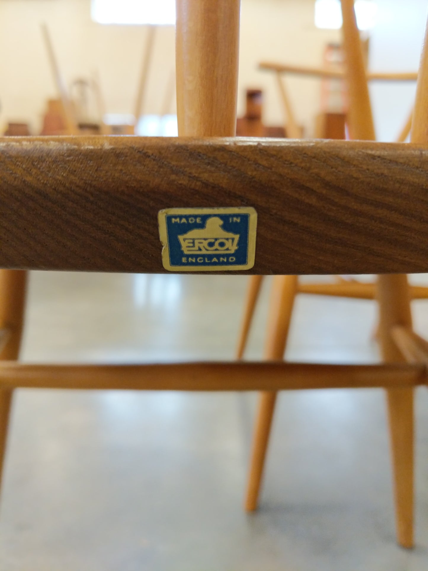 Set of 8 Vintage Mid Century Modern Dining Chairs by Ercol