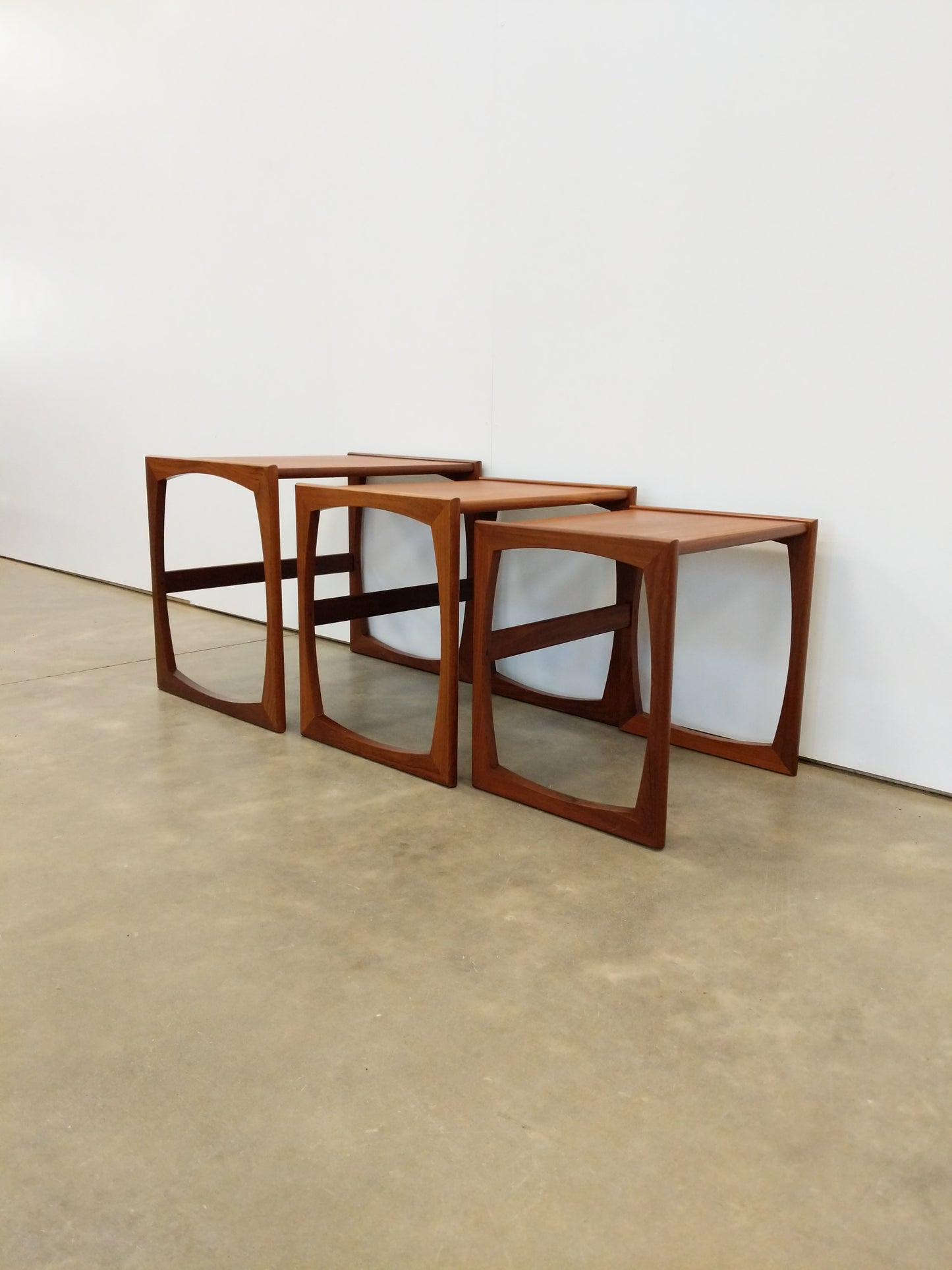 Set of Vintage Mid Century Modern Teak Nesting Tables by G Plan