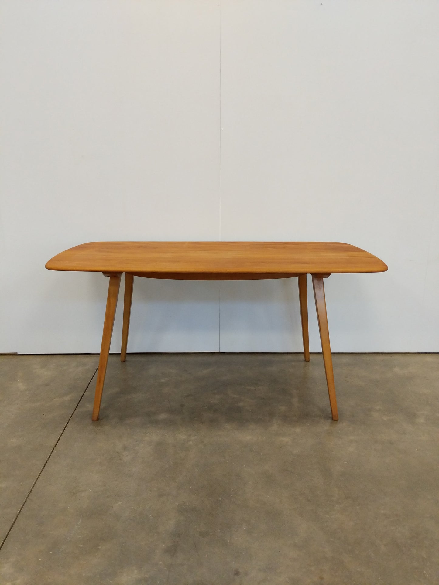 Vintage Ercol Mid Century Modern Plank Dining Table