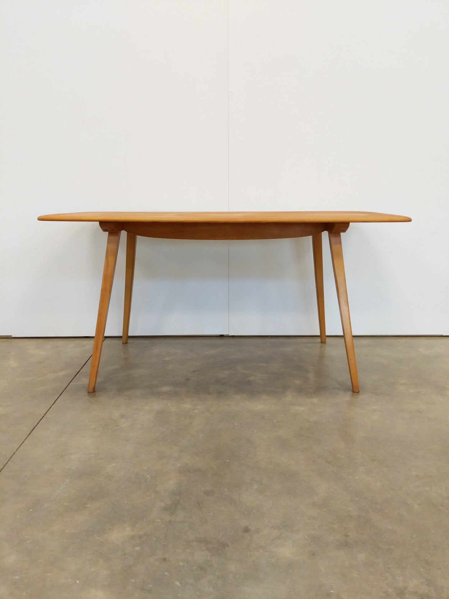 Vintage Ercol Mid Century Modern Plank Dining Table