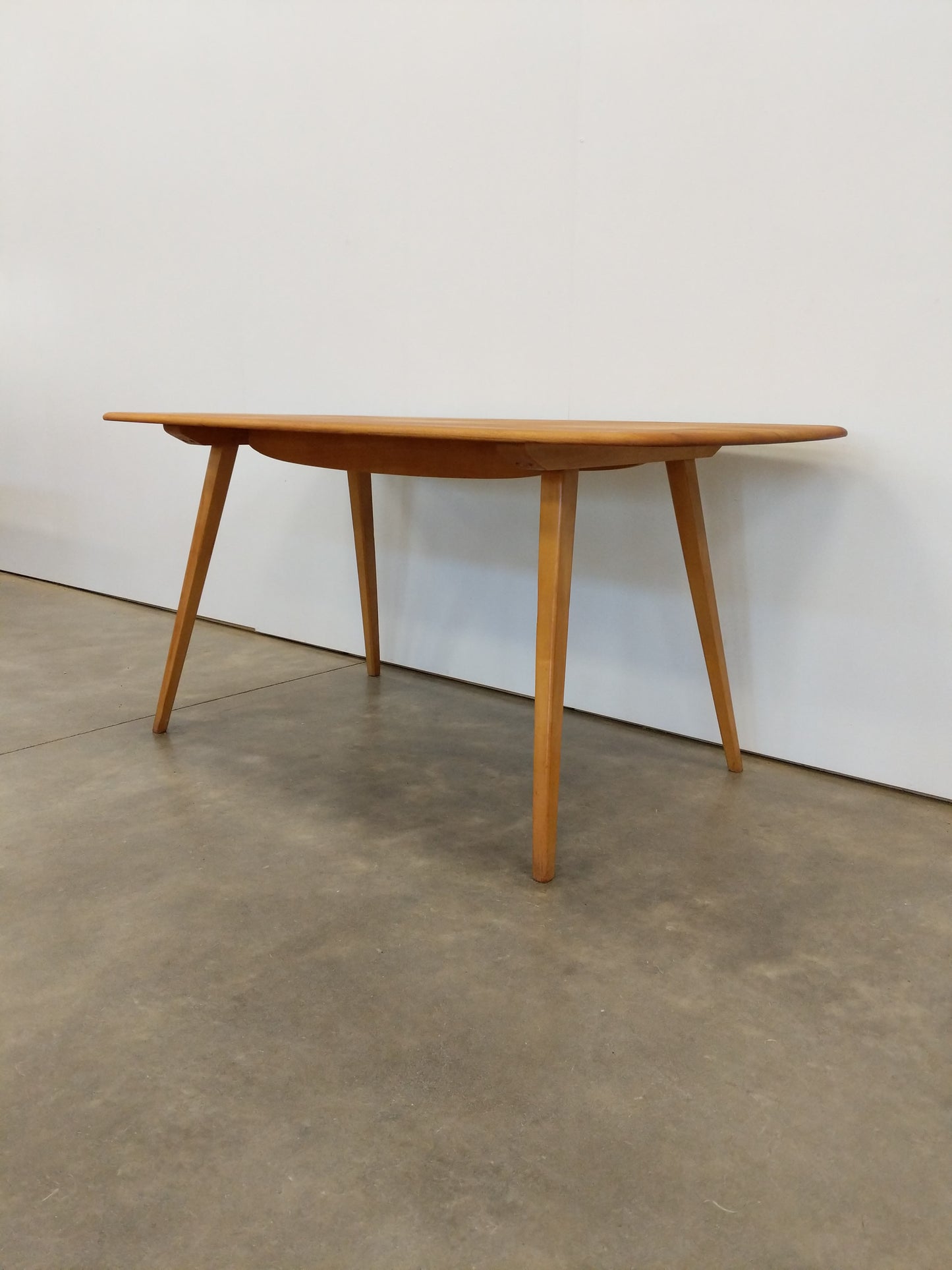 Vintage Ercol Mid Century Modern Plank Dining Table