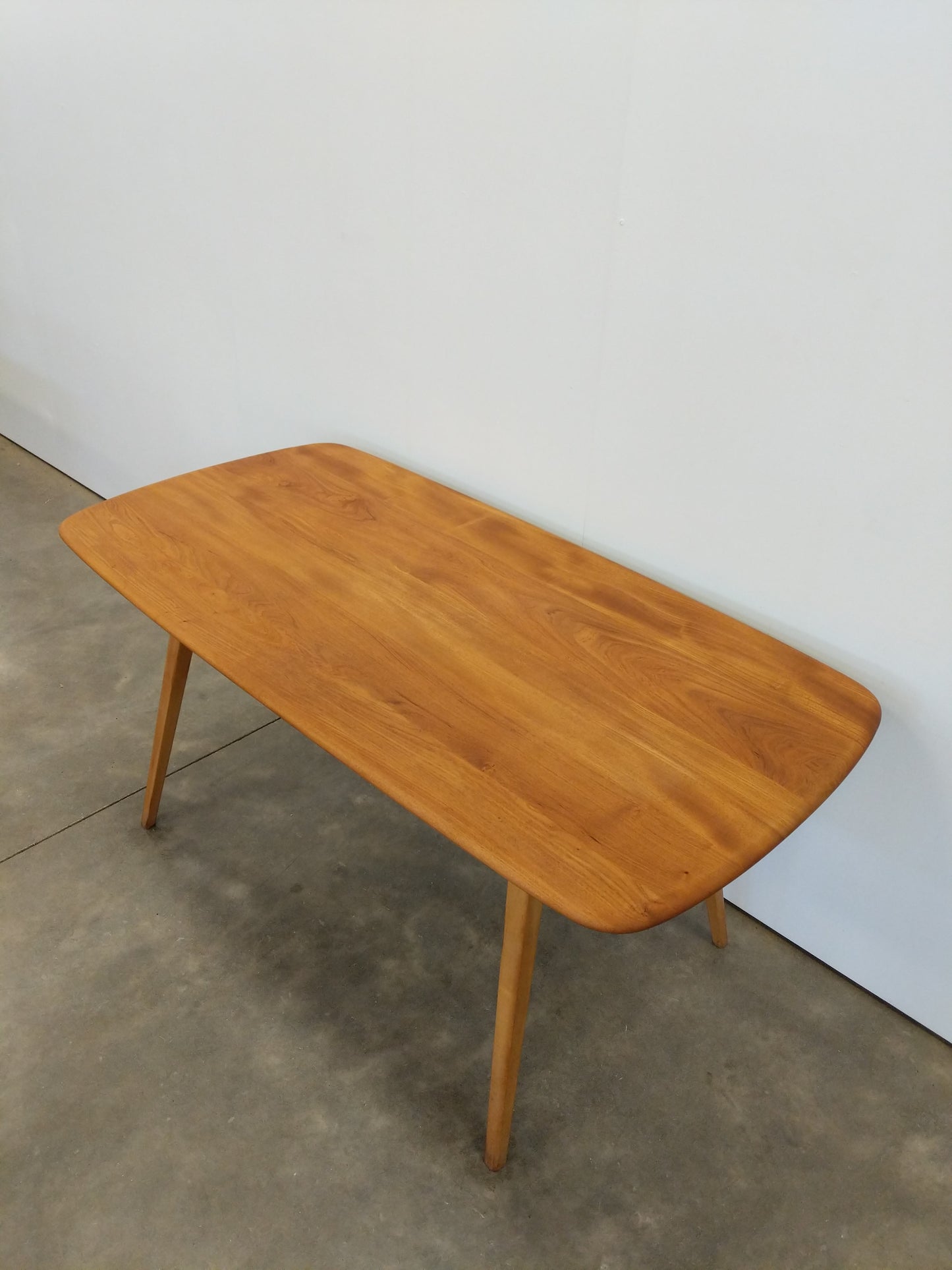 Vintage Ercol Mid Century Modern Plank Dining Table
