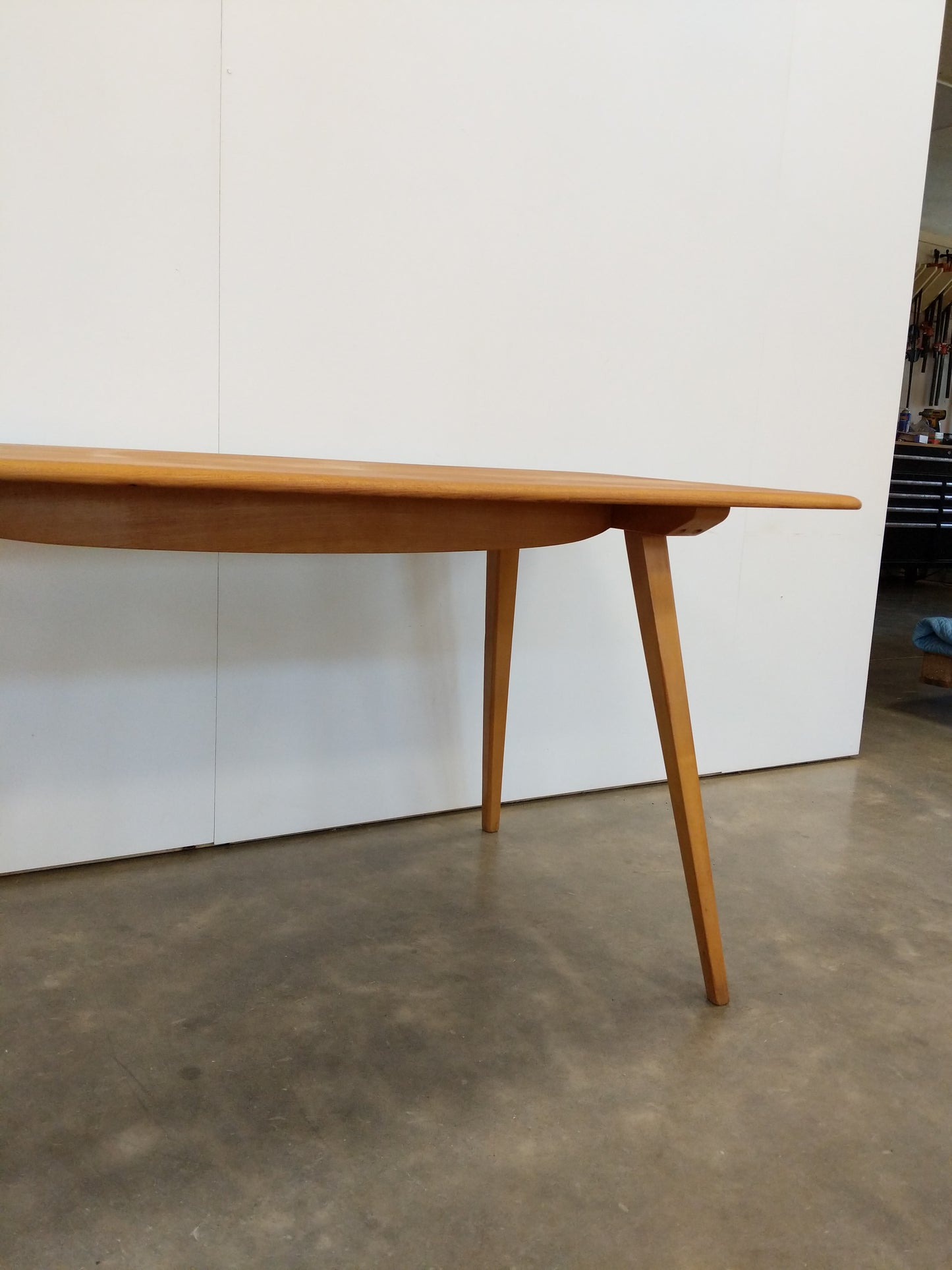 Vintage Ercol Mid Century Modern Plank Dining Table
