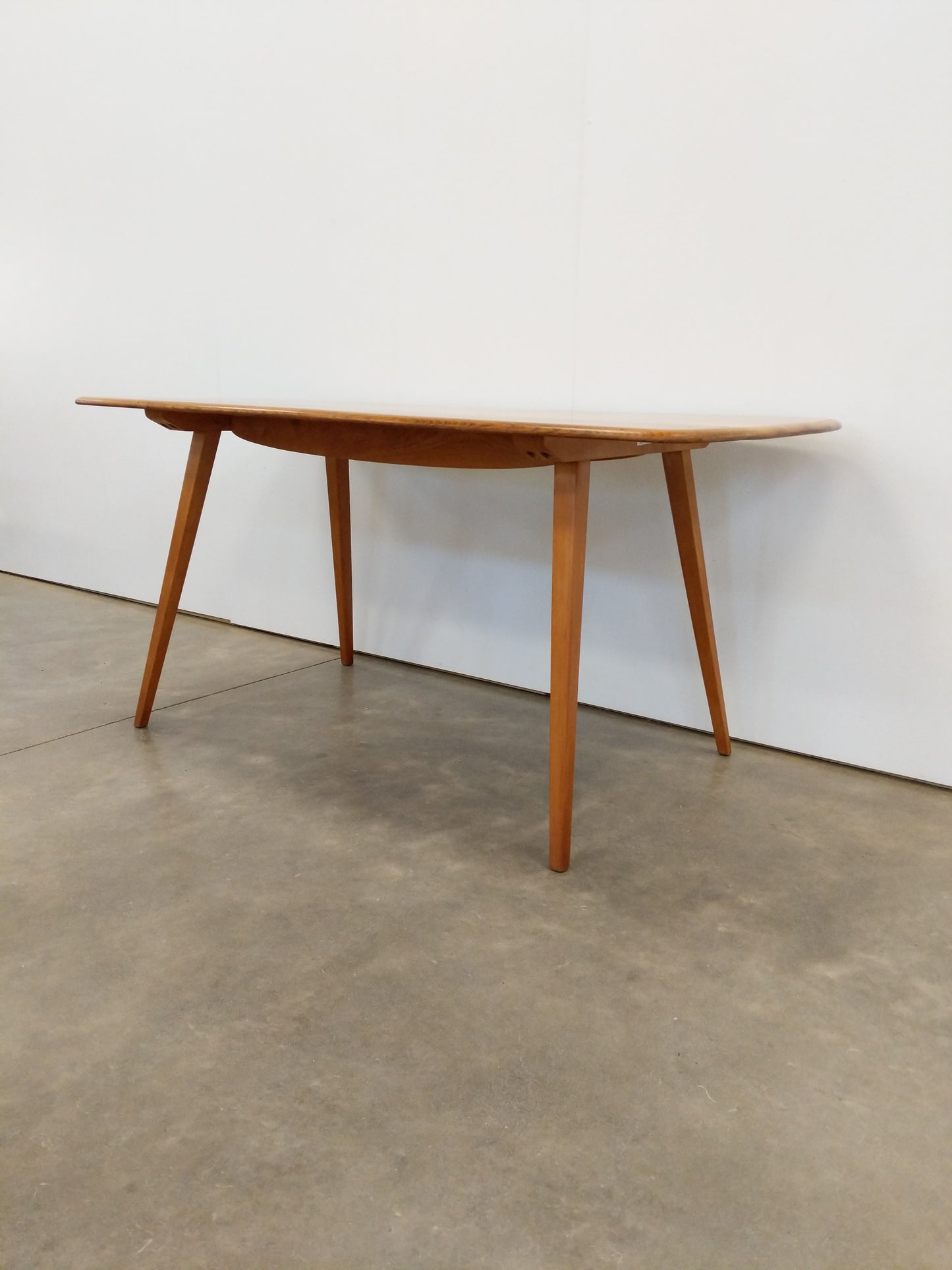 Vintage Ercol Mid Century Modern Plank Dining Table