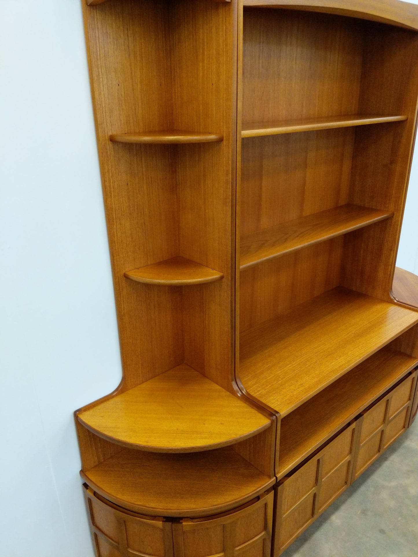 Vintage Mid Century Modern Teak Sideboard / Hutch by Nathan