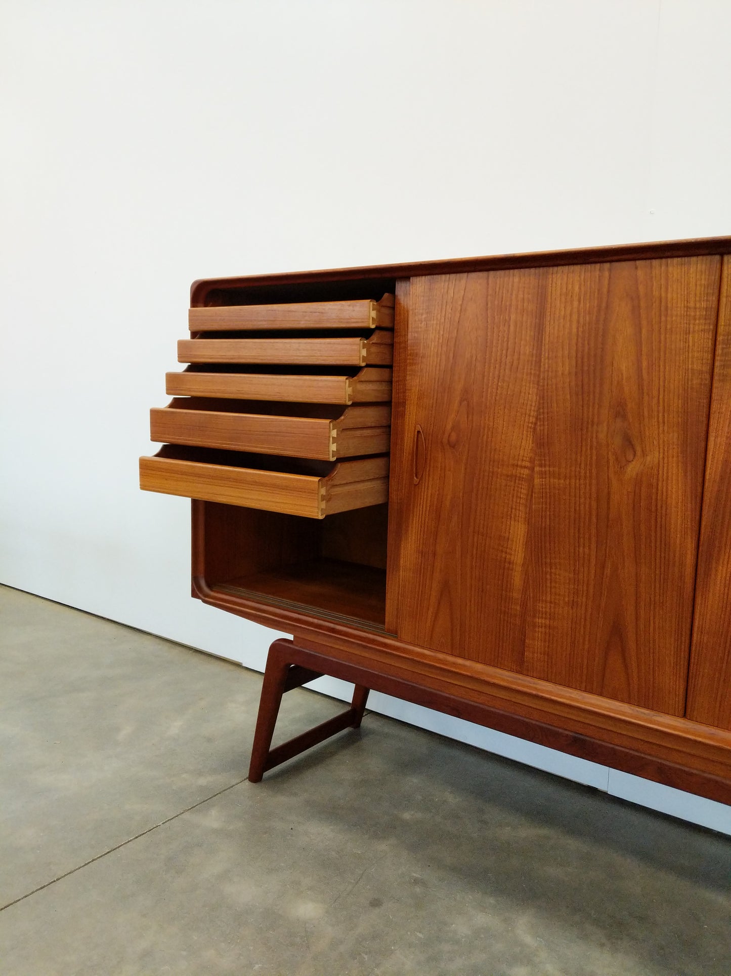 Vintage Danish Modern Teak Sideboard by Clausen & Søn