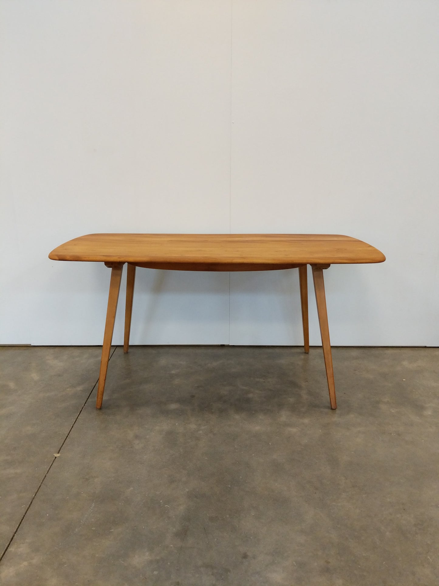 Vintage Ercol Mid Century Modern Plank Dining Table