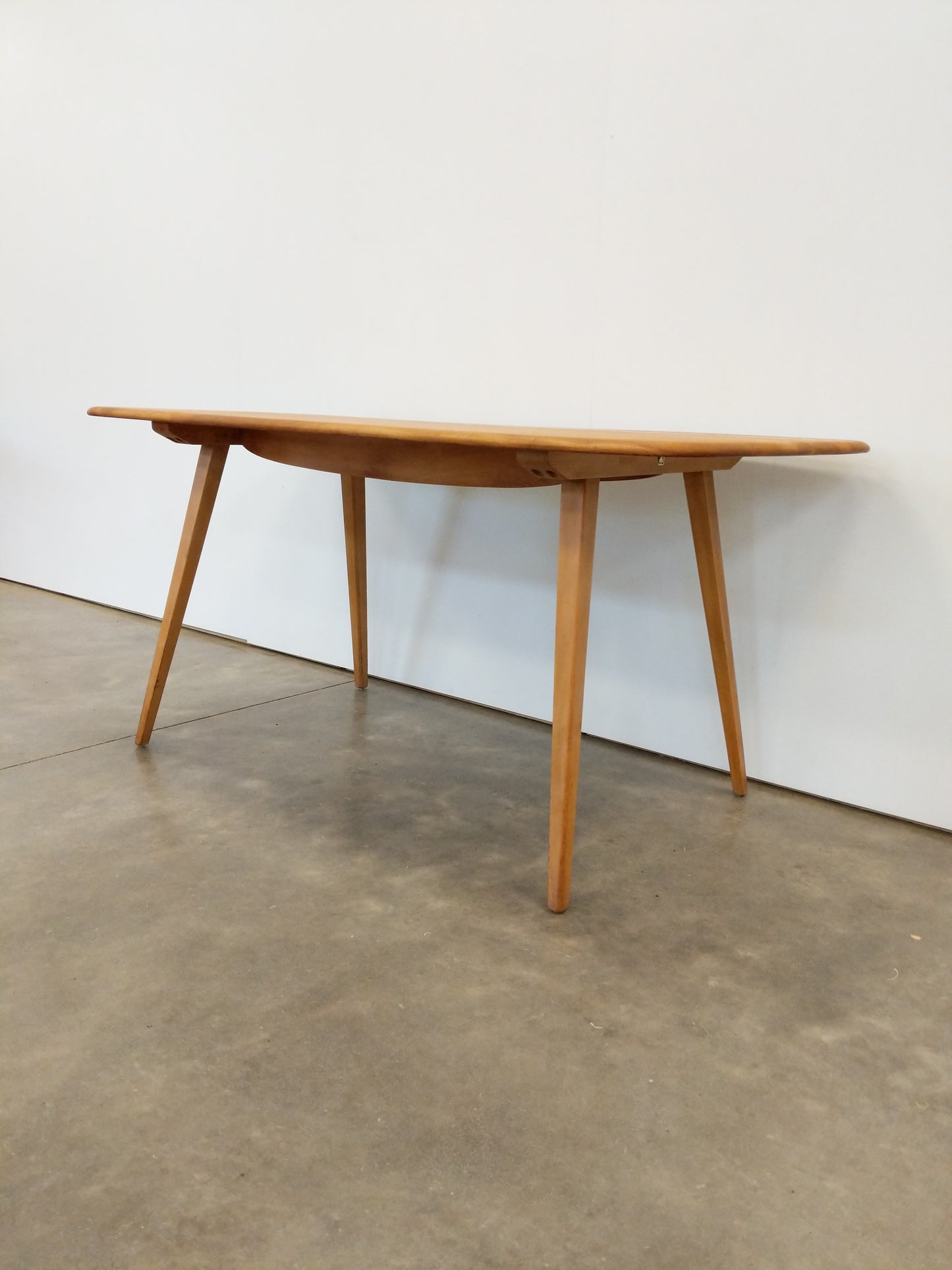 Vintage Ercol Mid Century Modern Plank Dining Table