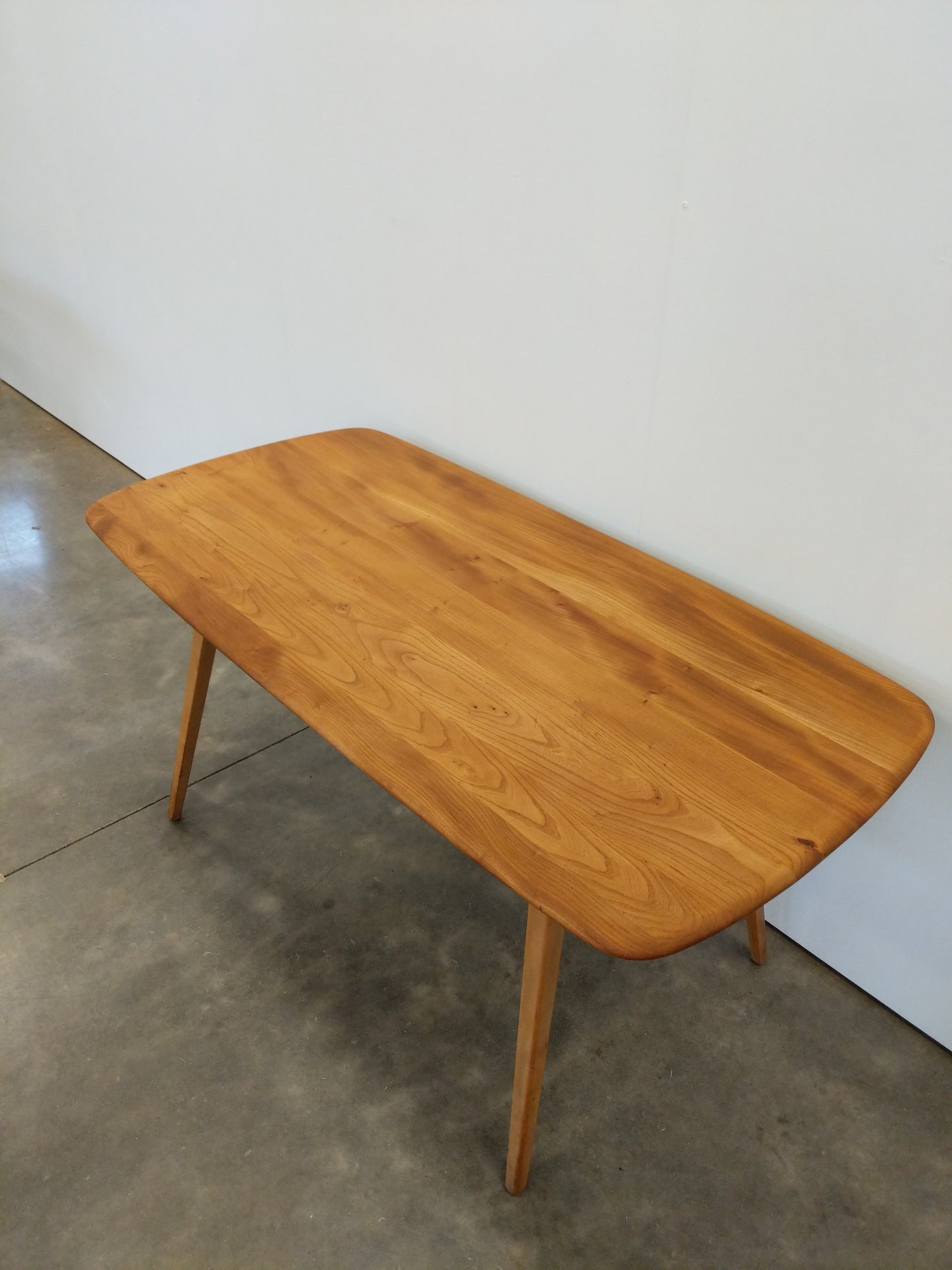 Vintage Ercol Mid Century Modern Plank Dining Table