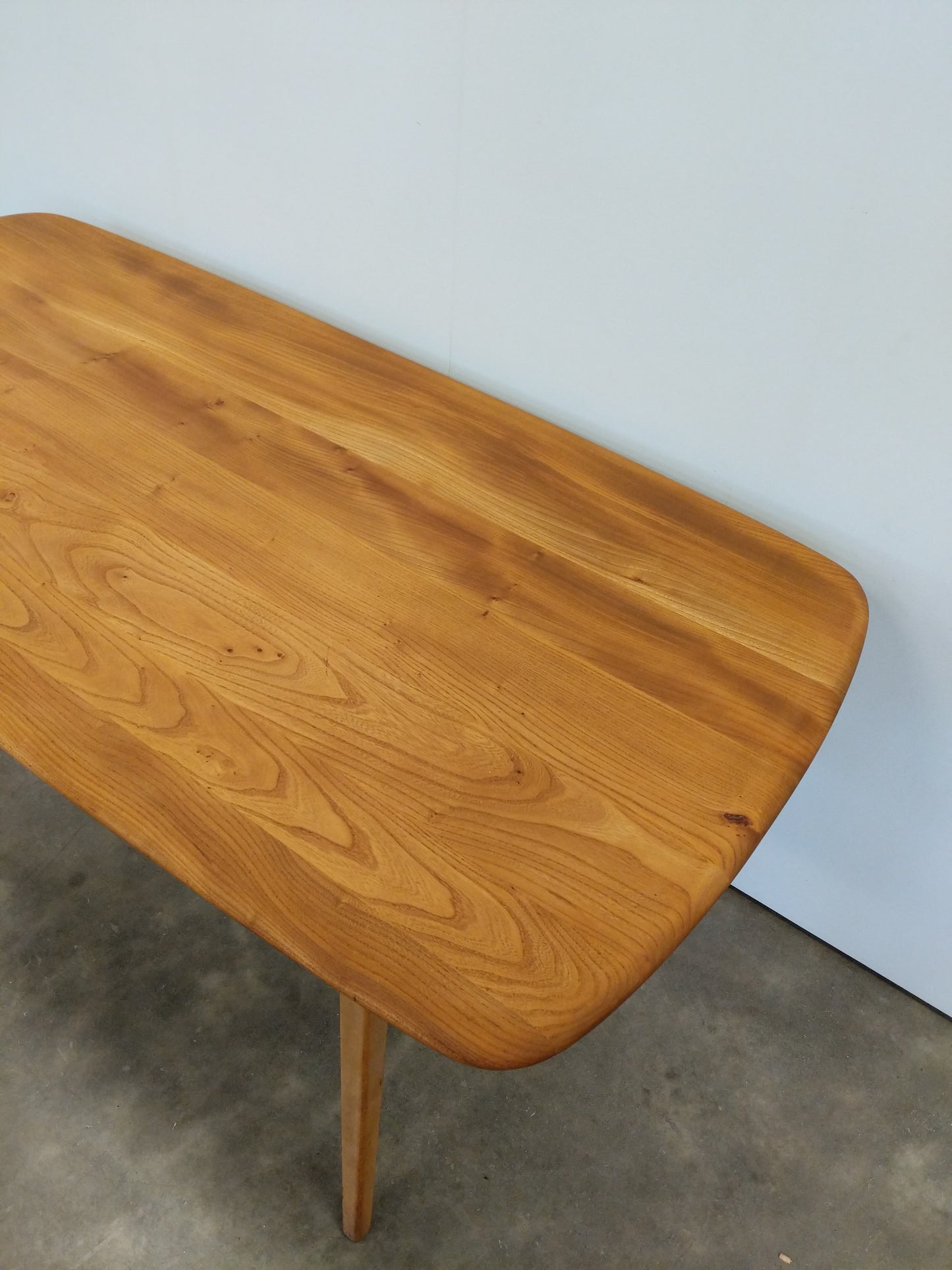 Vintage Ercol Mid Century Modern Plank Dining Table