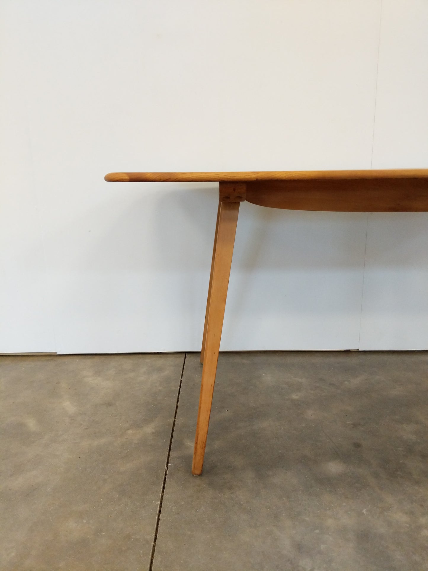 Vintage Ercol Mid Century Modern Plank Dining Table